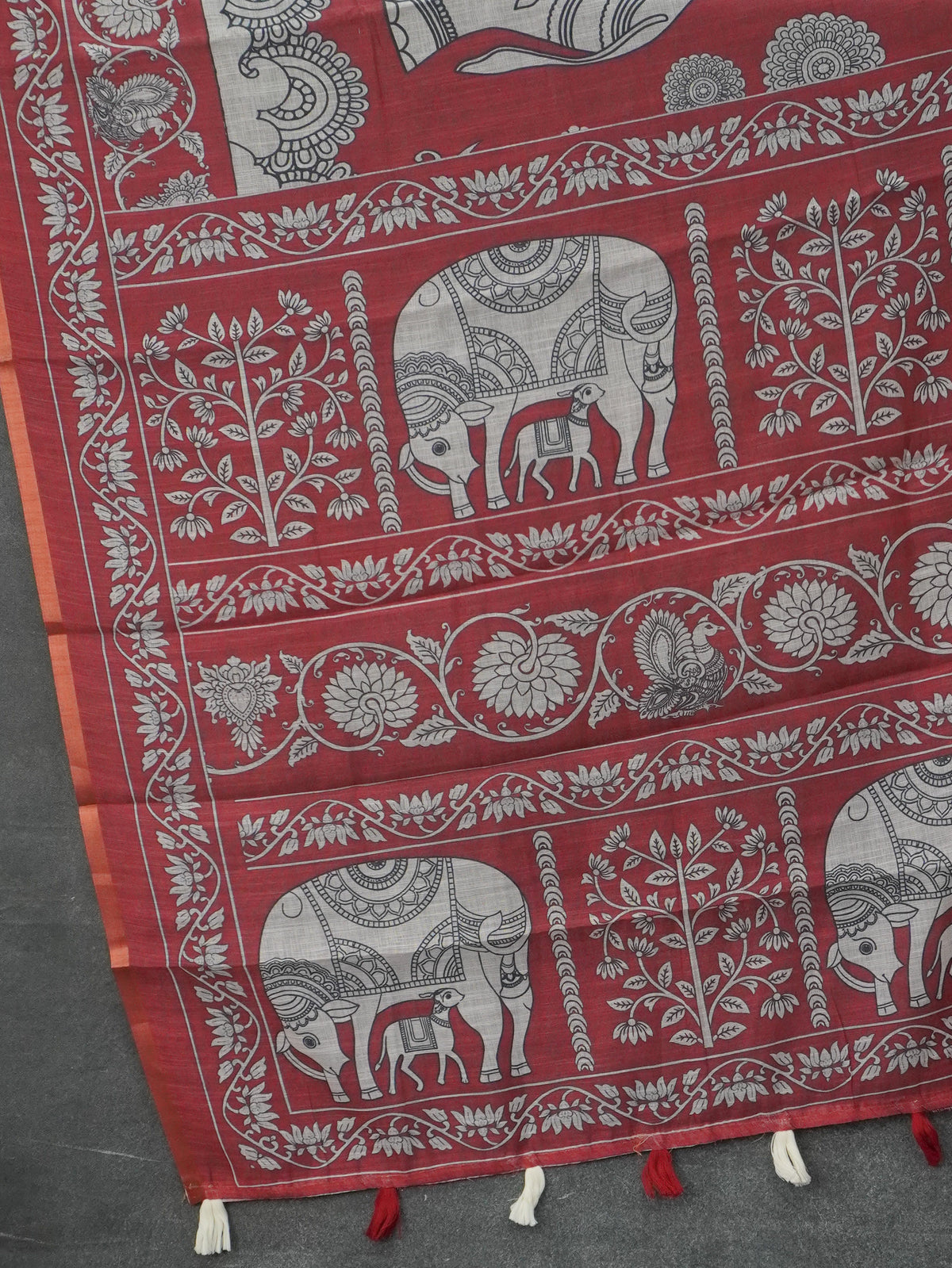 Linen Cotton Saree | TTDS3641