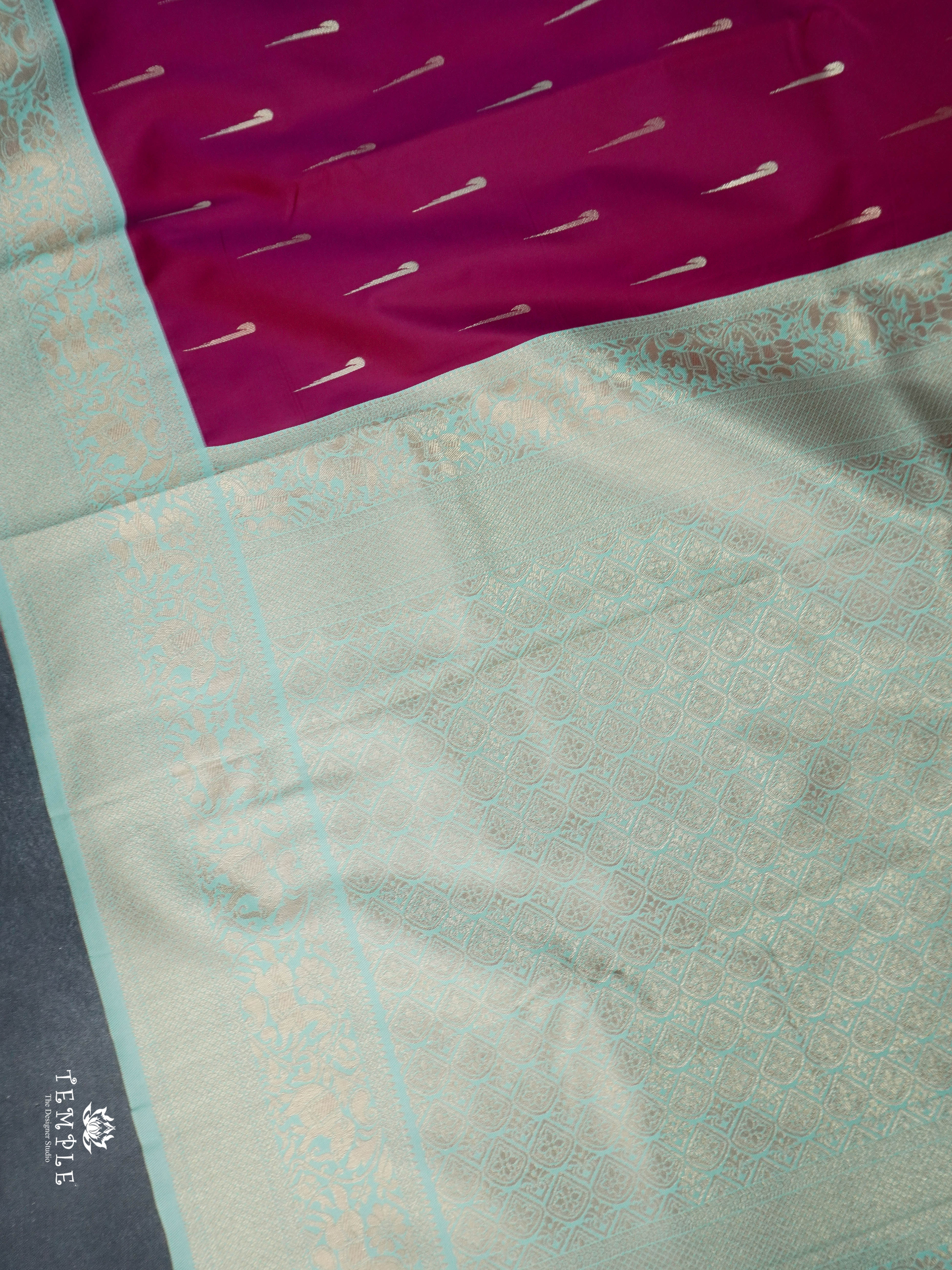 Contemporary Style Semi Kanchi Silk Saree | TTDS1798