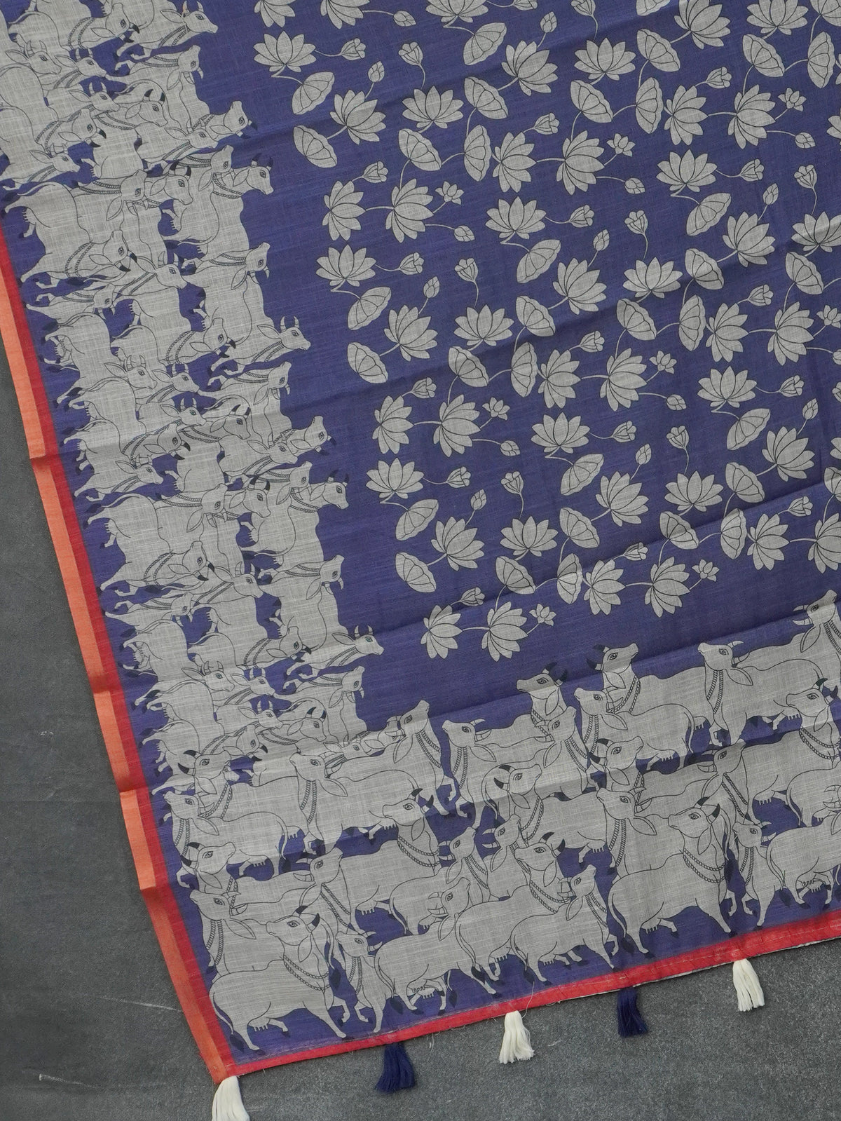 Linen Cotton Saree | TTDS3639