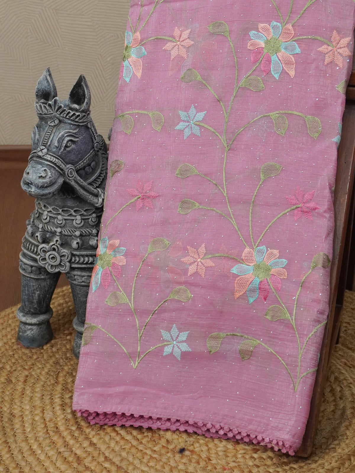 Crushed Organza Saree | TTDS3626