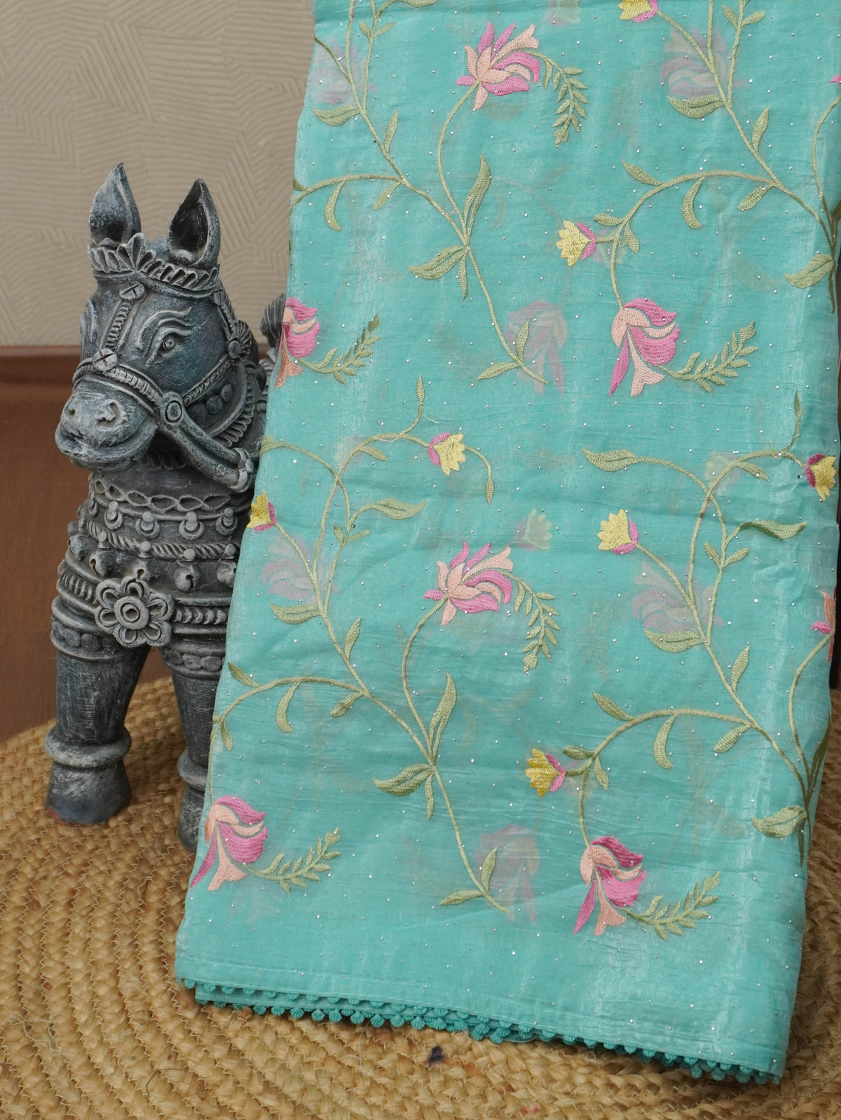 Crushed Organza Saree | TTDS3643