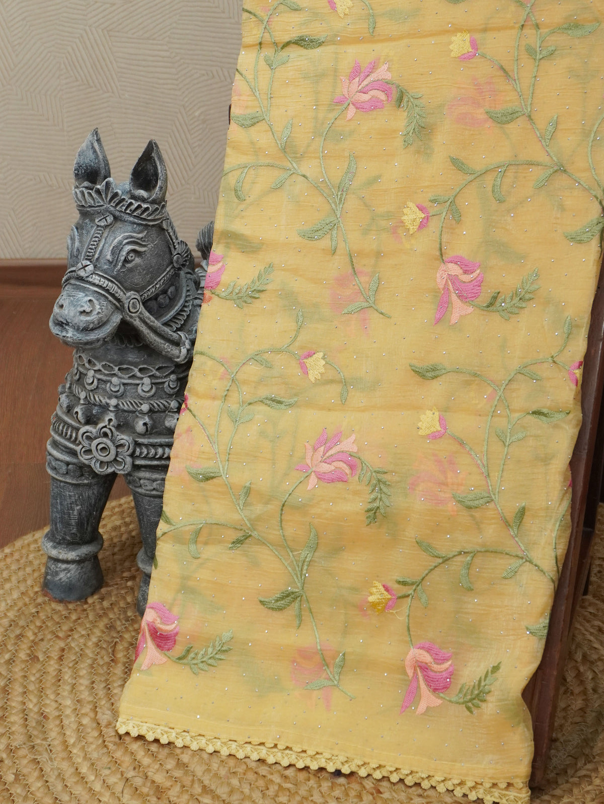 Crushed Organza Saree | TTDS3643