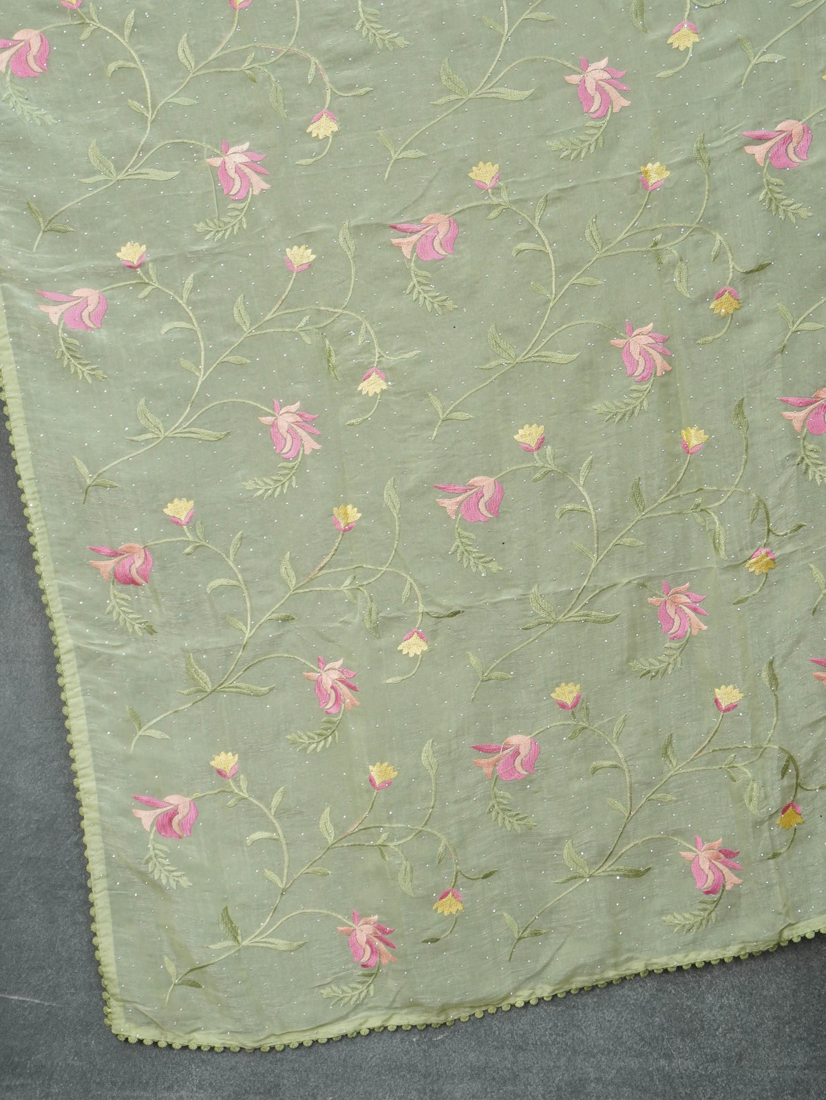 Crushed Organza Saree | TTDS3643