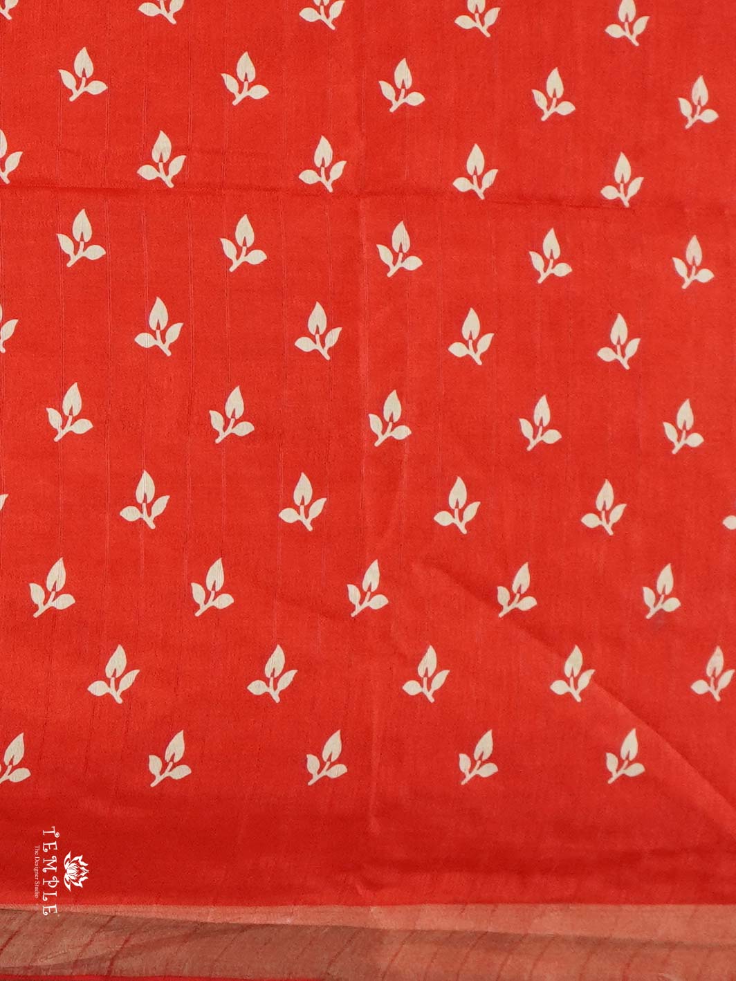 Printed kosa Silk Saree(Red) | TTDS2223