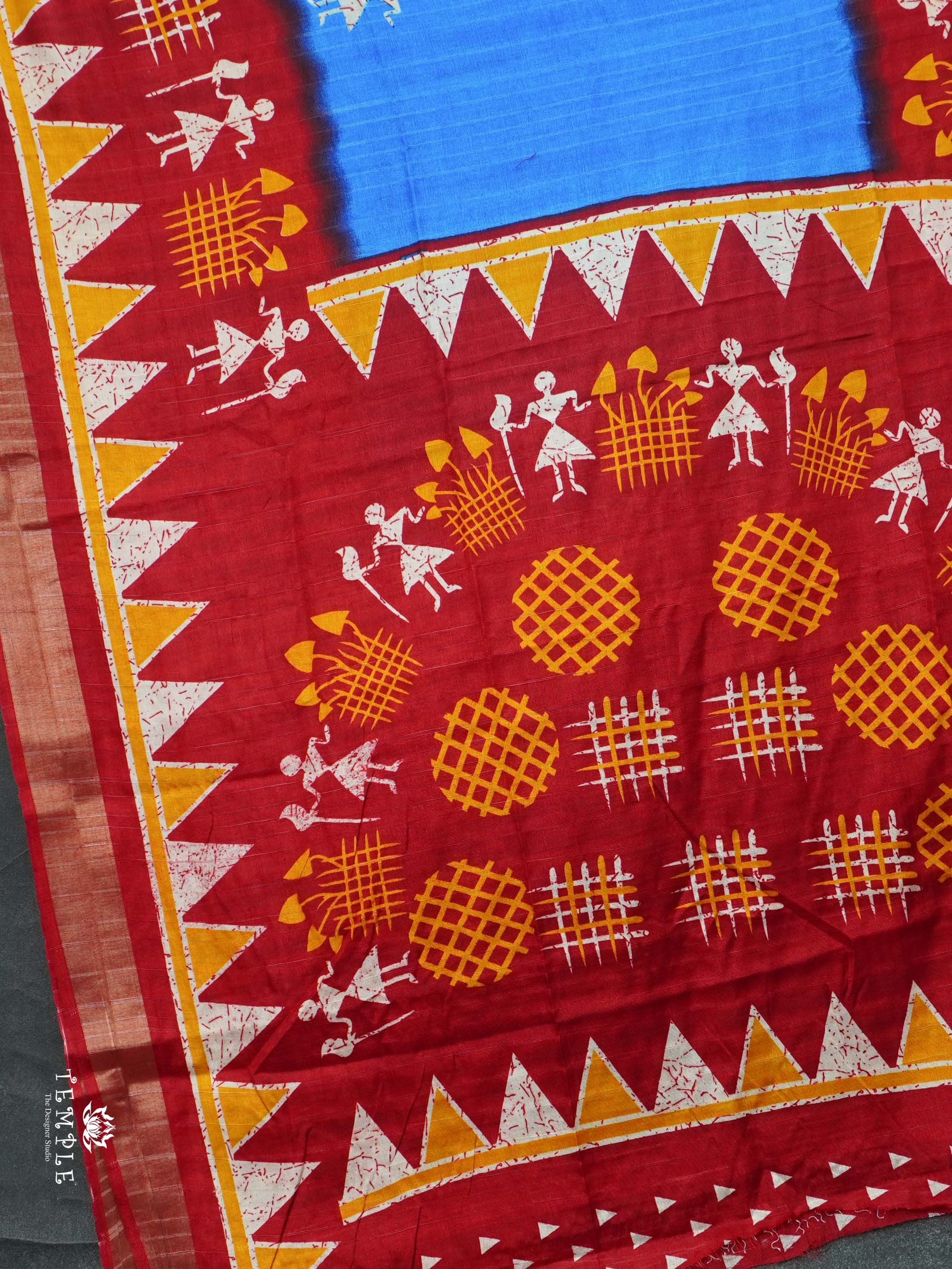 Warli Printed Binny Silk Saree | TTDS2224