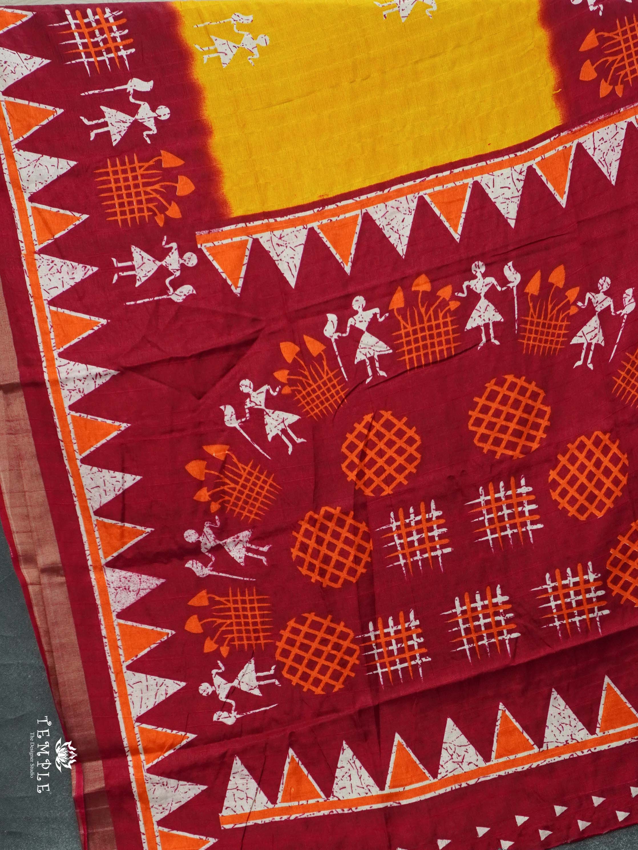 Warli Printed Binny Silk Saree | TTDS2224