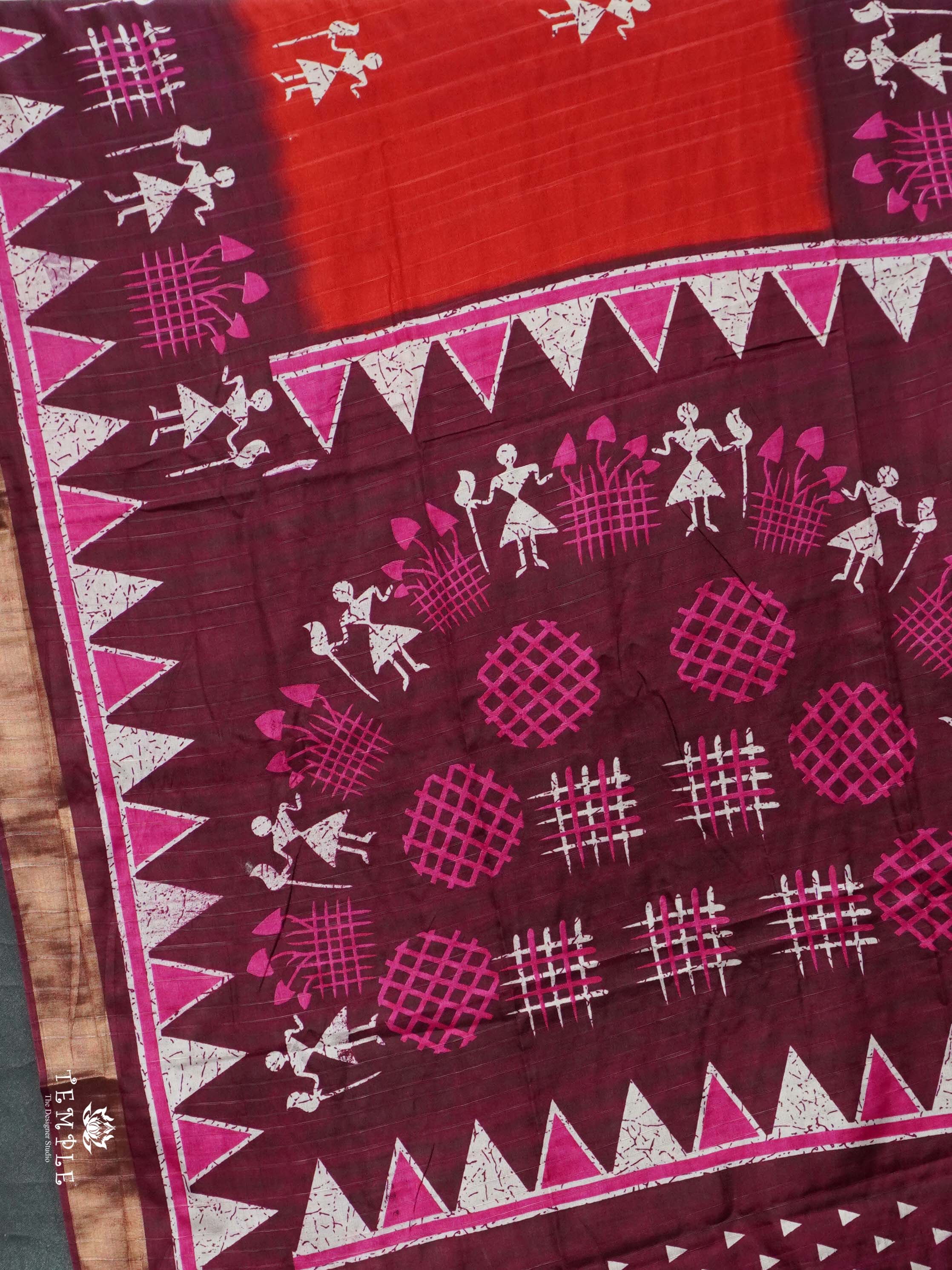 Warli Printed Binny Silk Saree | TTDS2224
