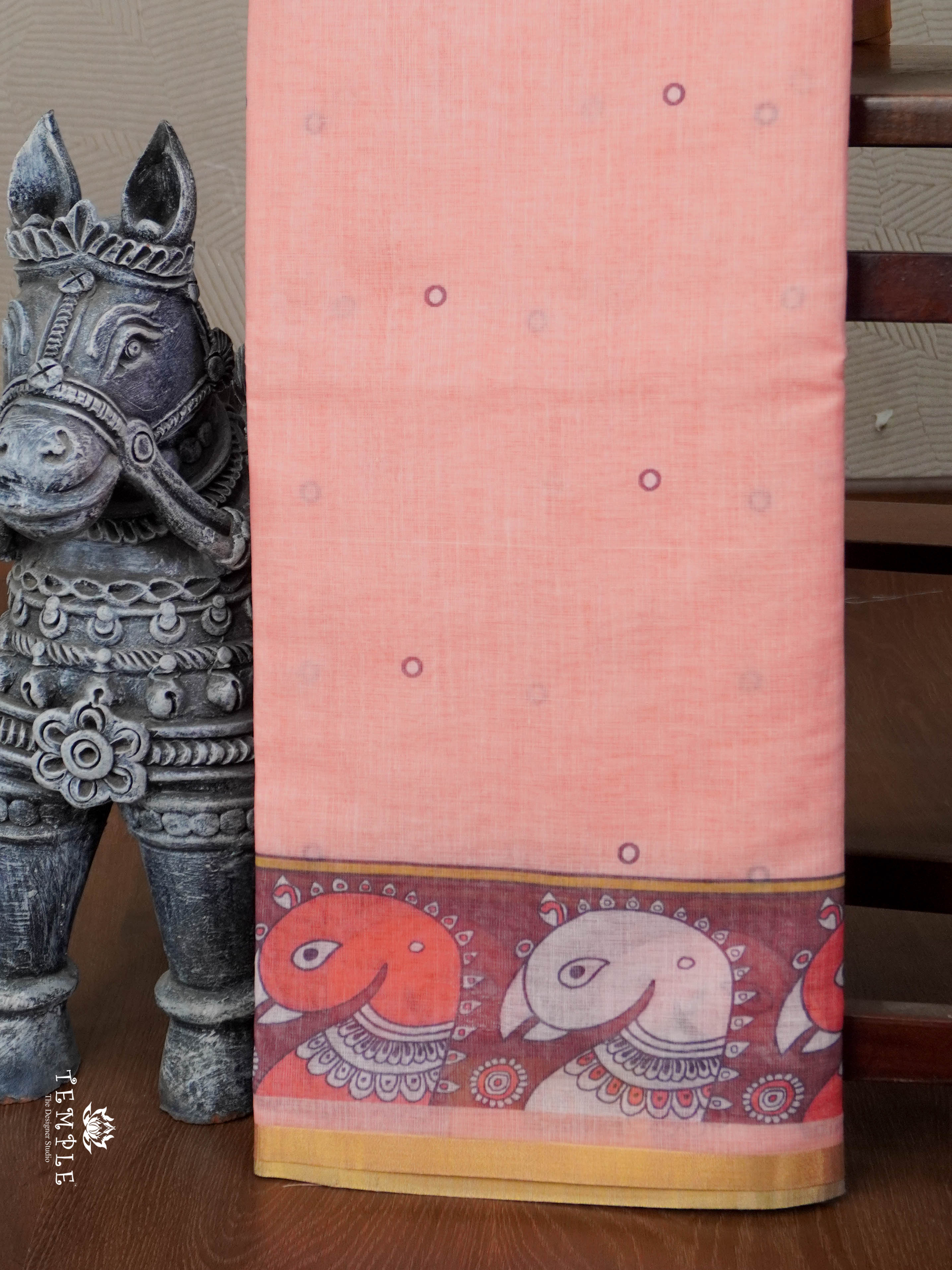 Kalamkari Linen cotton saree | TTDS2813