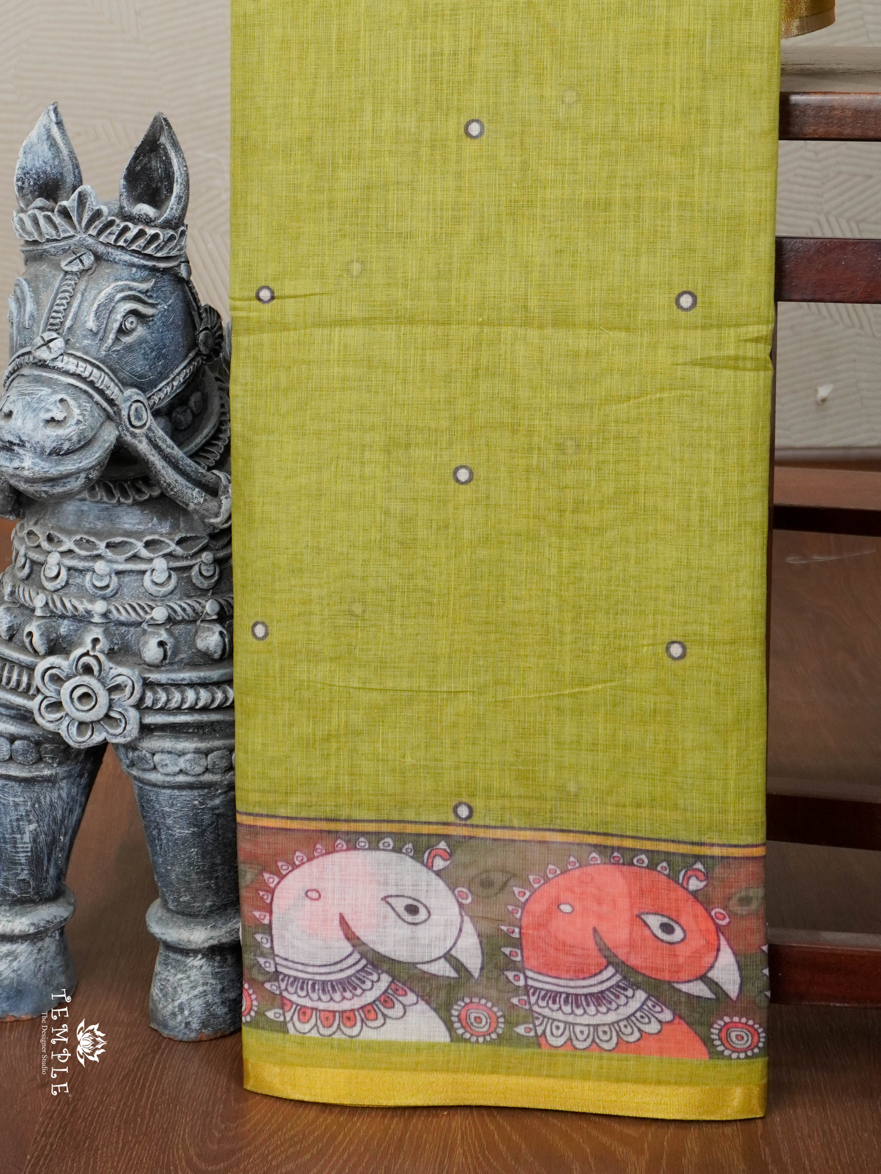 Kalamkari Linen cotton saree | TTDS2813