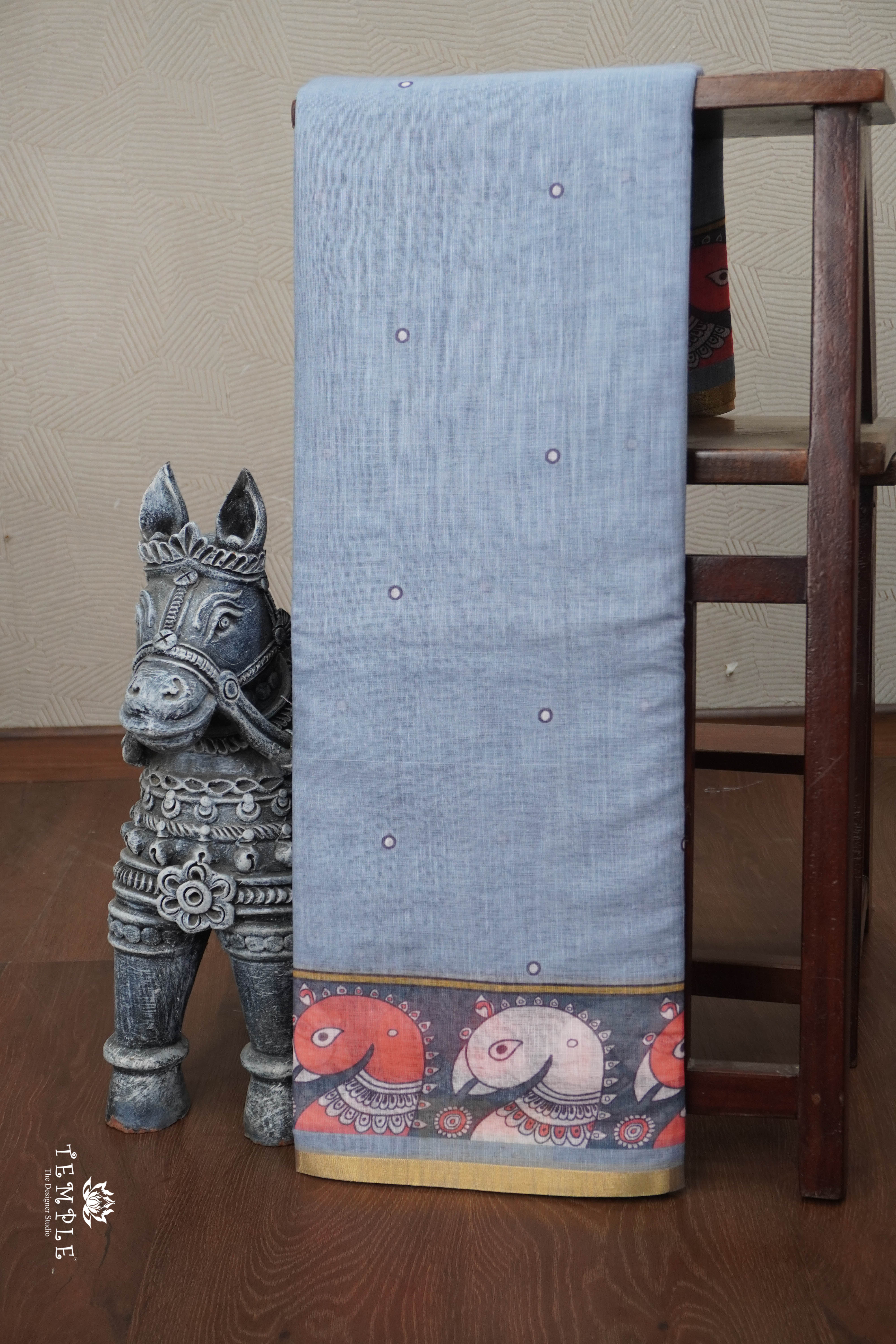 Kalamkari Linen cotton saree | TTDS2813