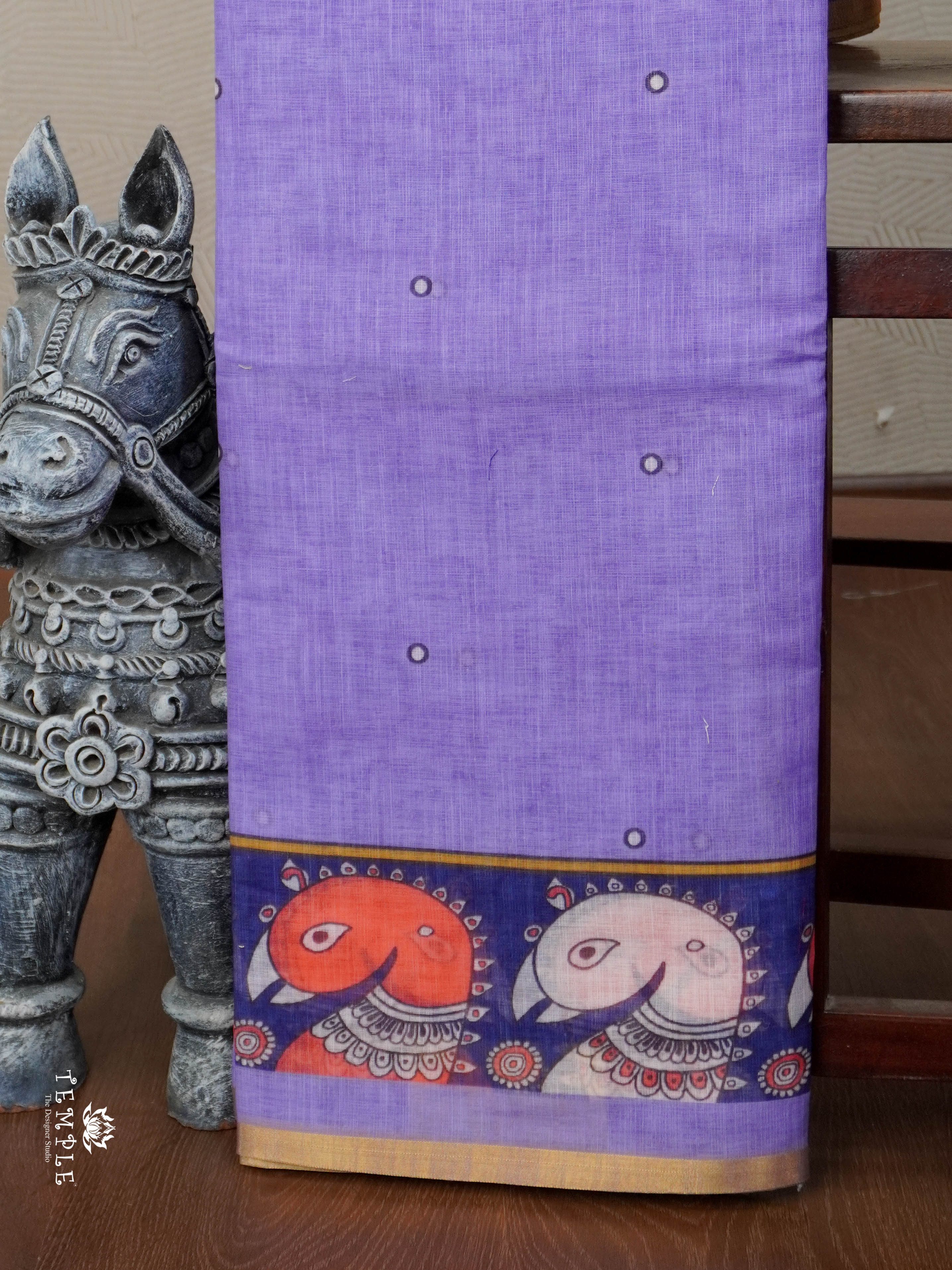 Kalamkari Linen cotton saree | TTDS2813