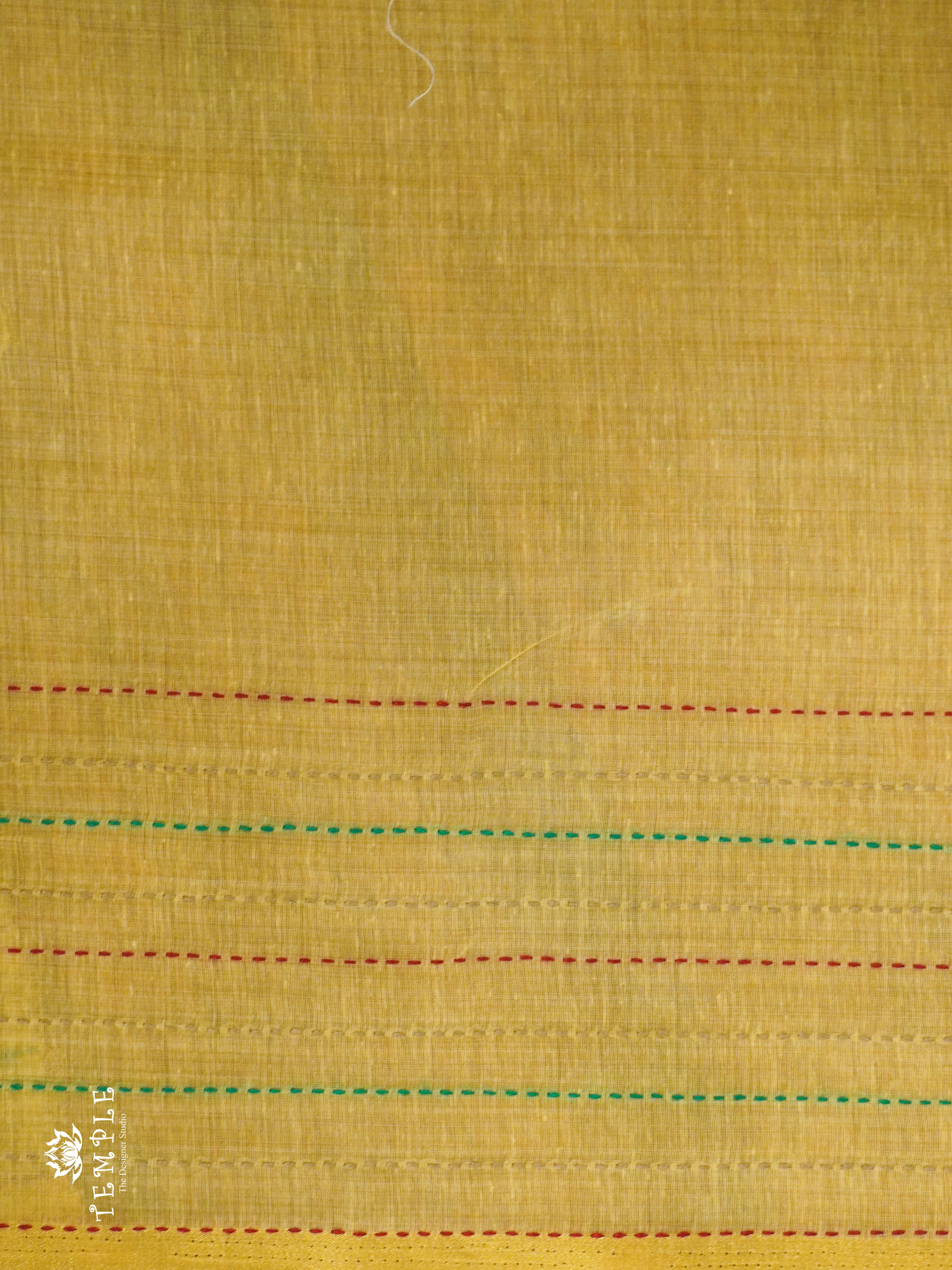 Chanderi Cotton Saree With Kantha Work | TTDS1344 | Sparkling Deals