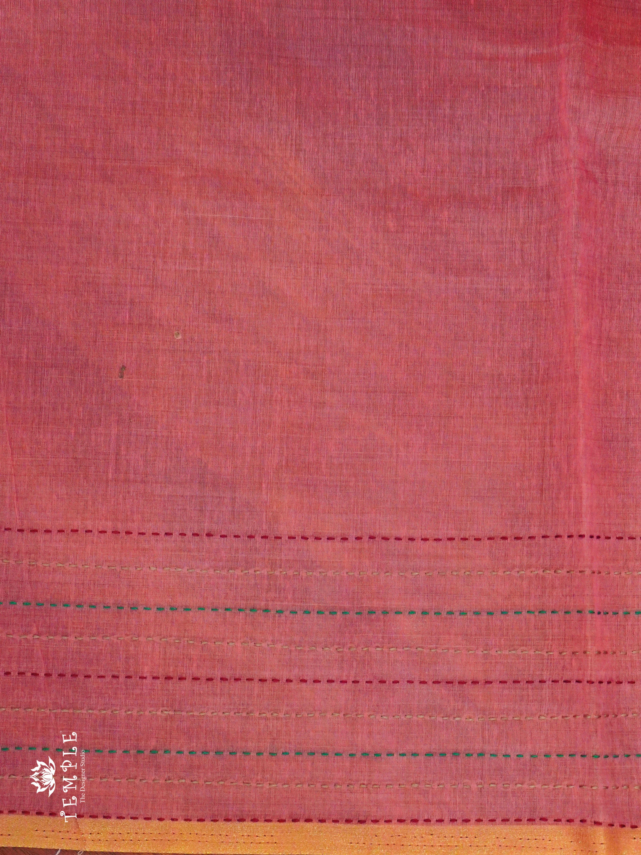 Chanderi Cotton Saree With Kantha Work | TTDS1344 | Sparkling Deals