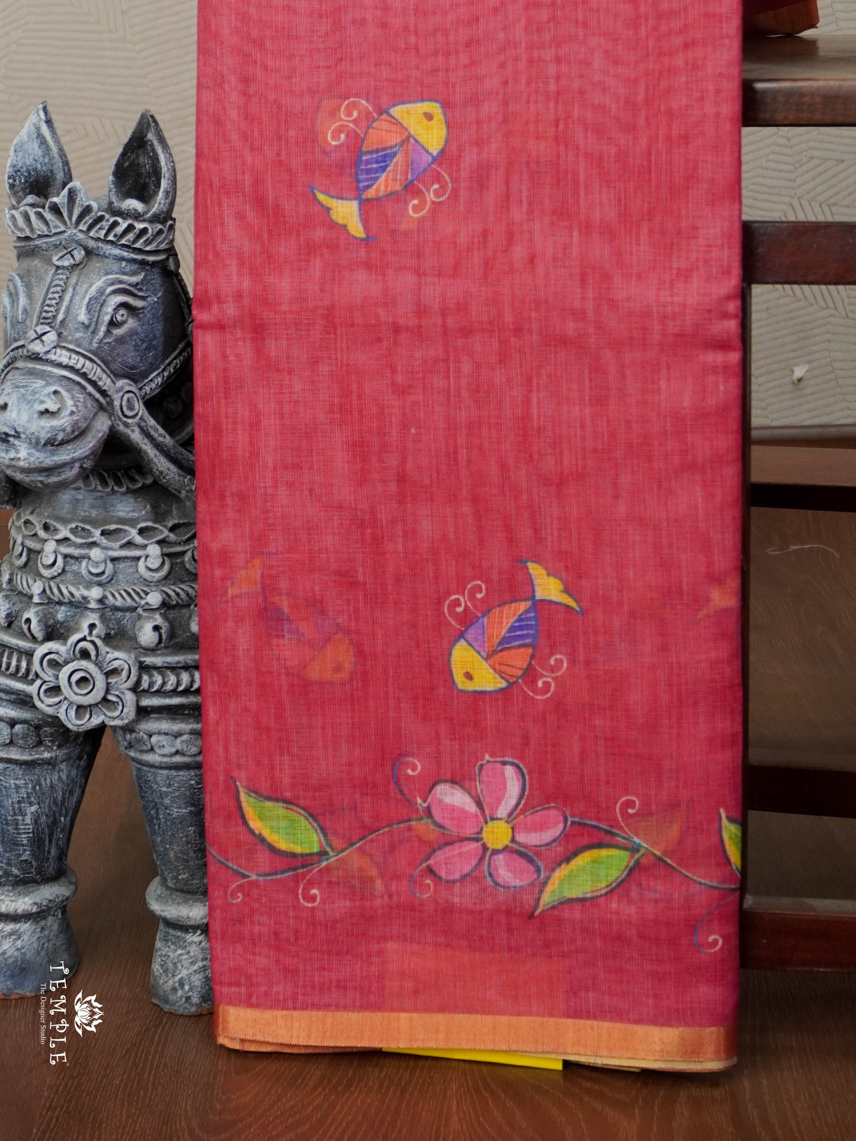 Linen cotton saree | TTDS2814