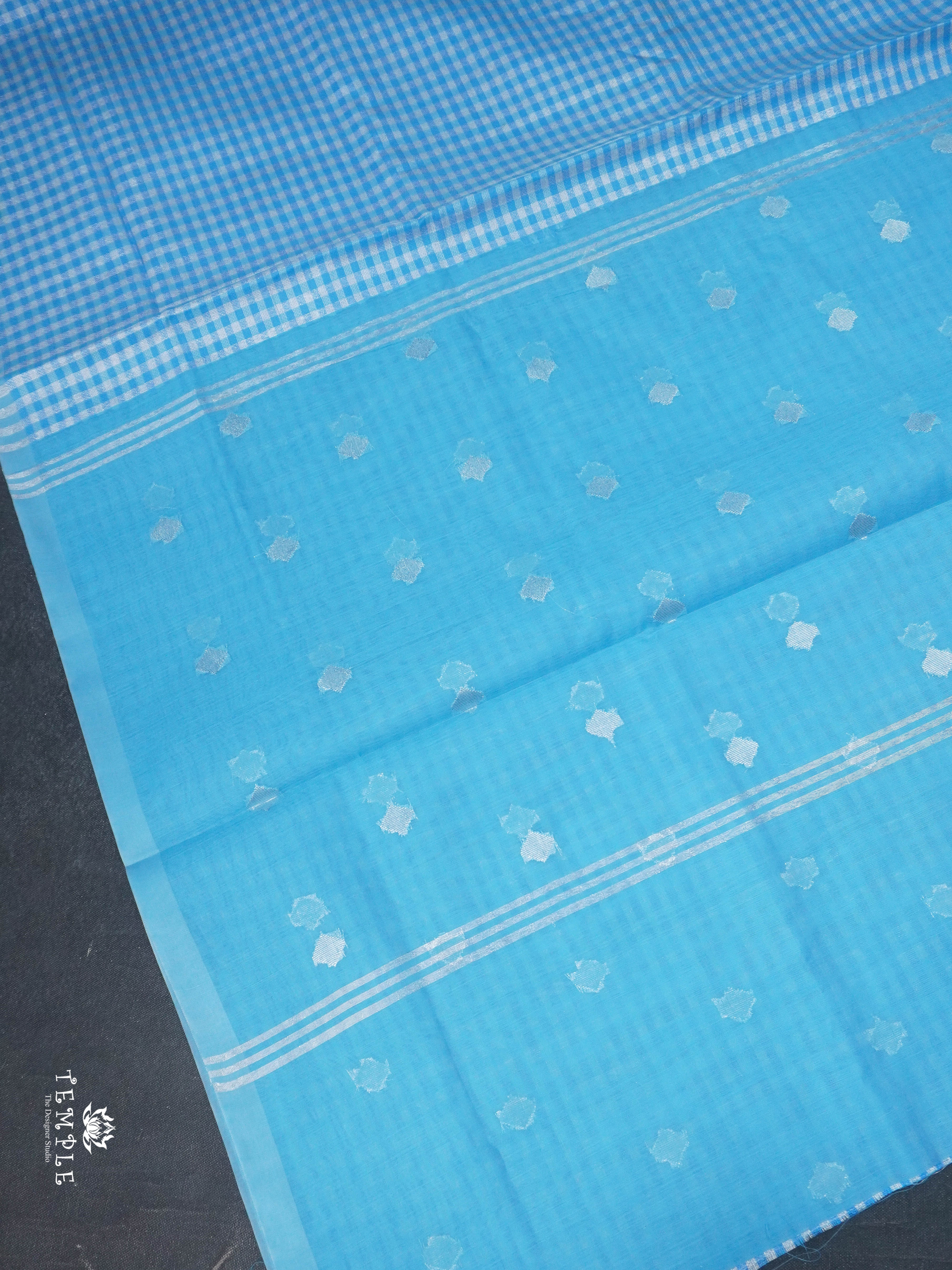 Checked Pattern Chanderi Cotton Saree | TTDS1540