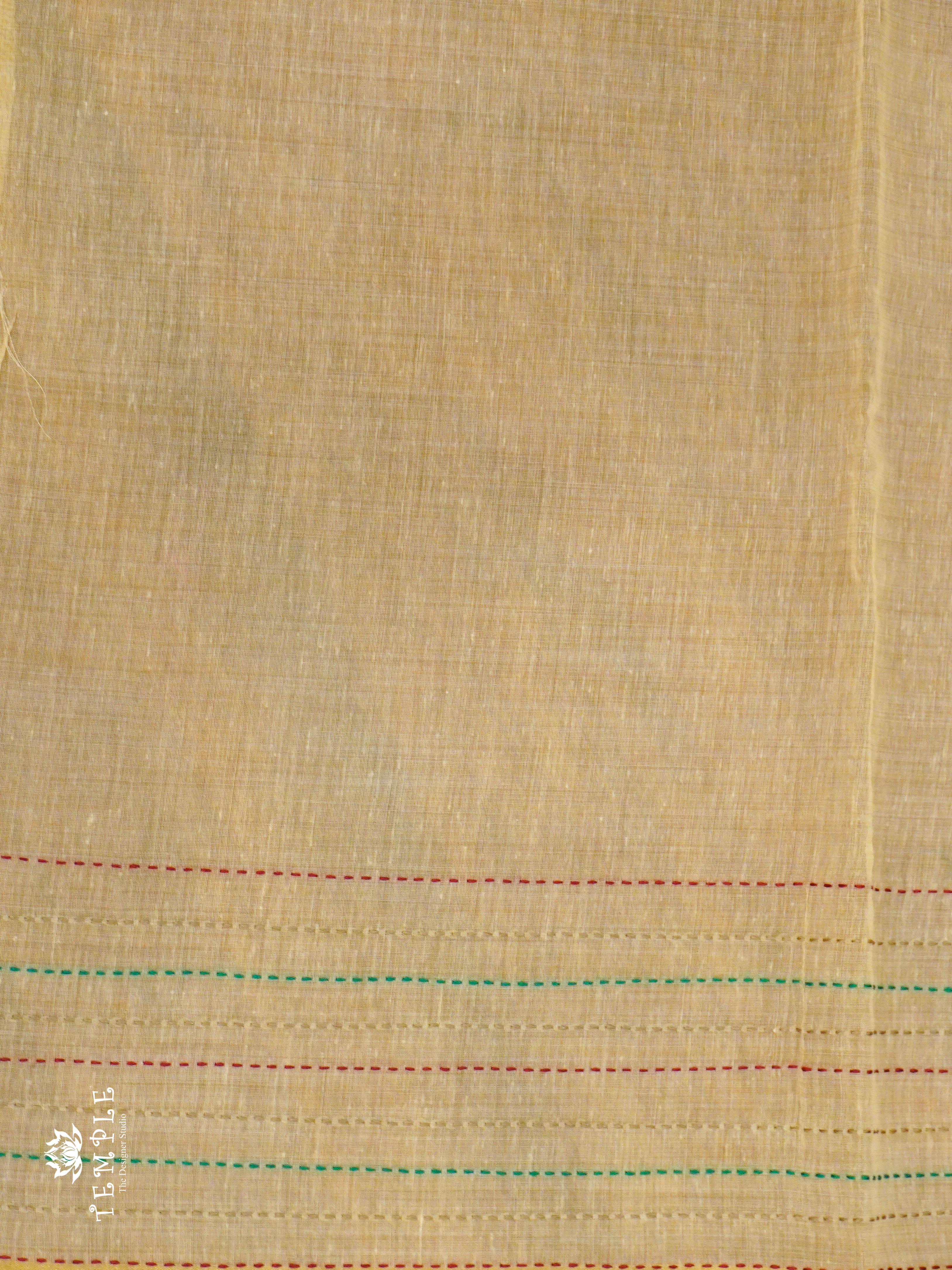 Chanderi Cotton Saree With Kantha Work | TTDS1344 | Sparkling Deals