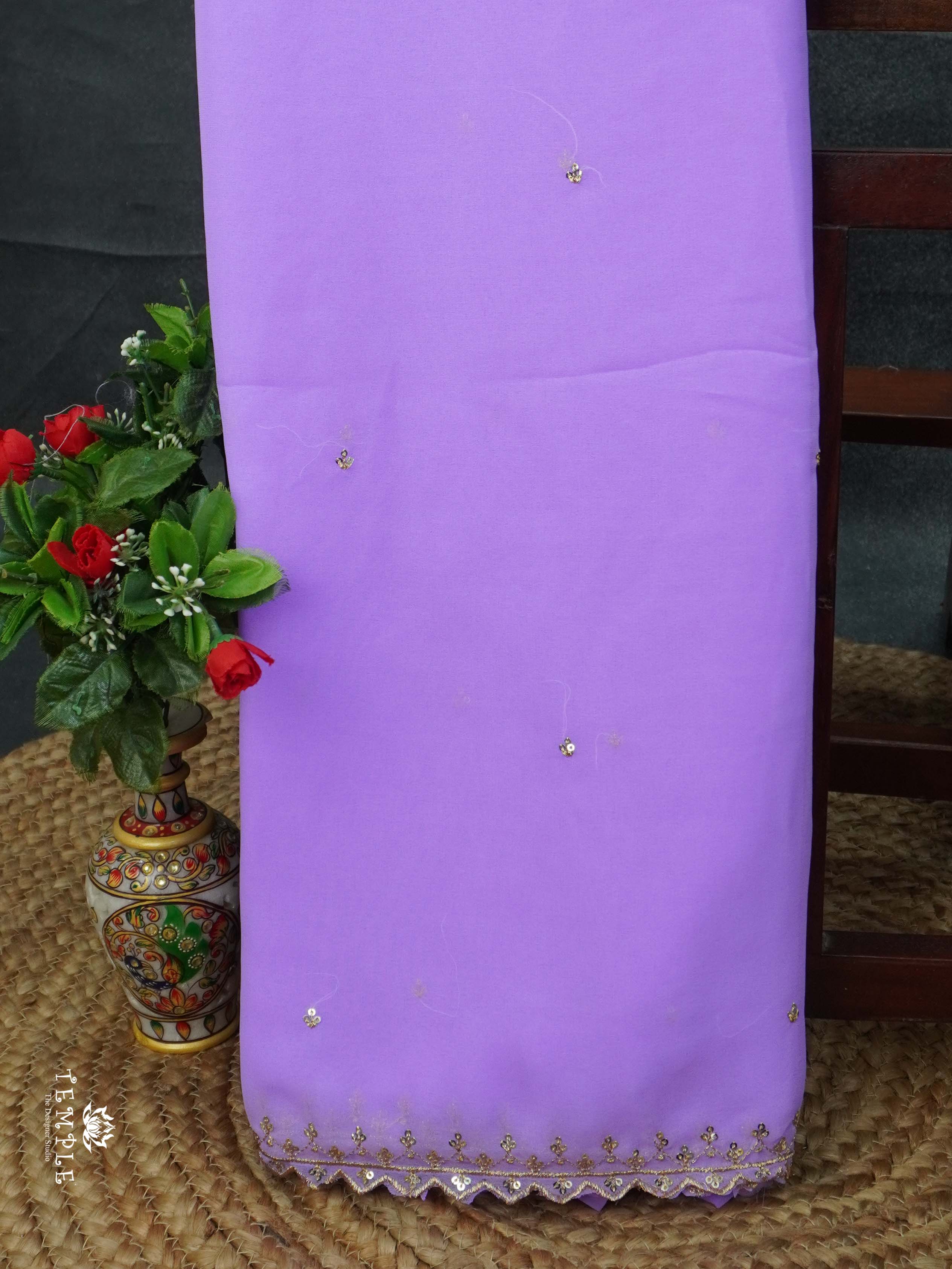 Georgette Saree with Designer Blouse | TTDS2243