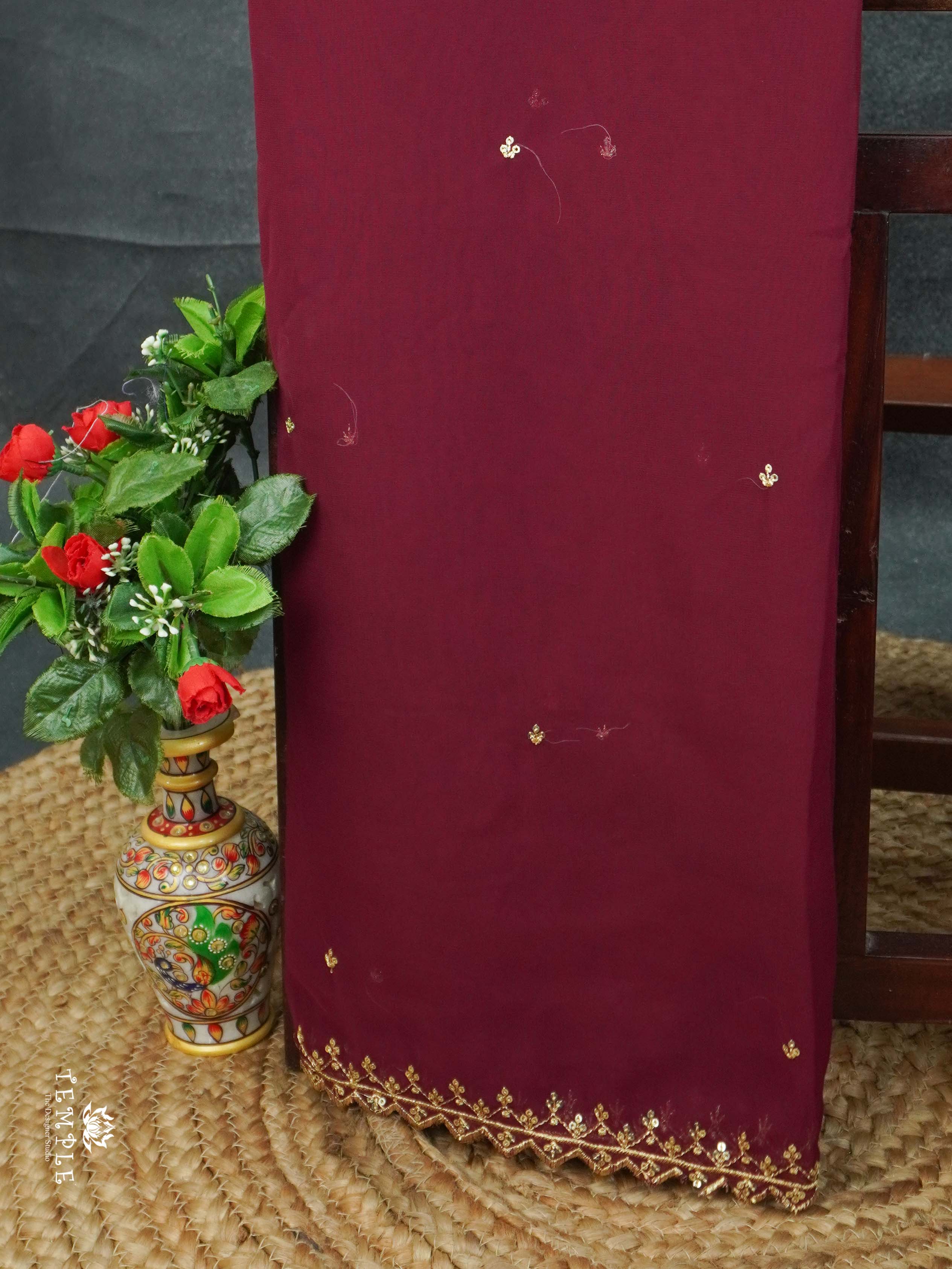 Georgette Saree with Designer Blouse | TTDS2243