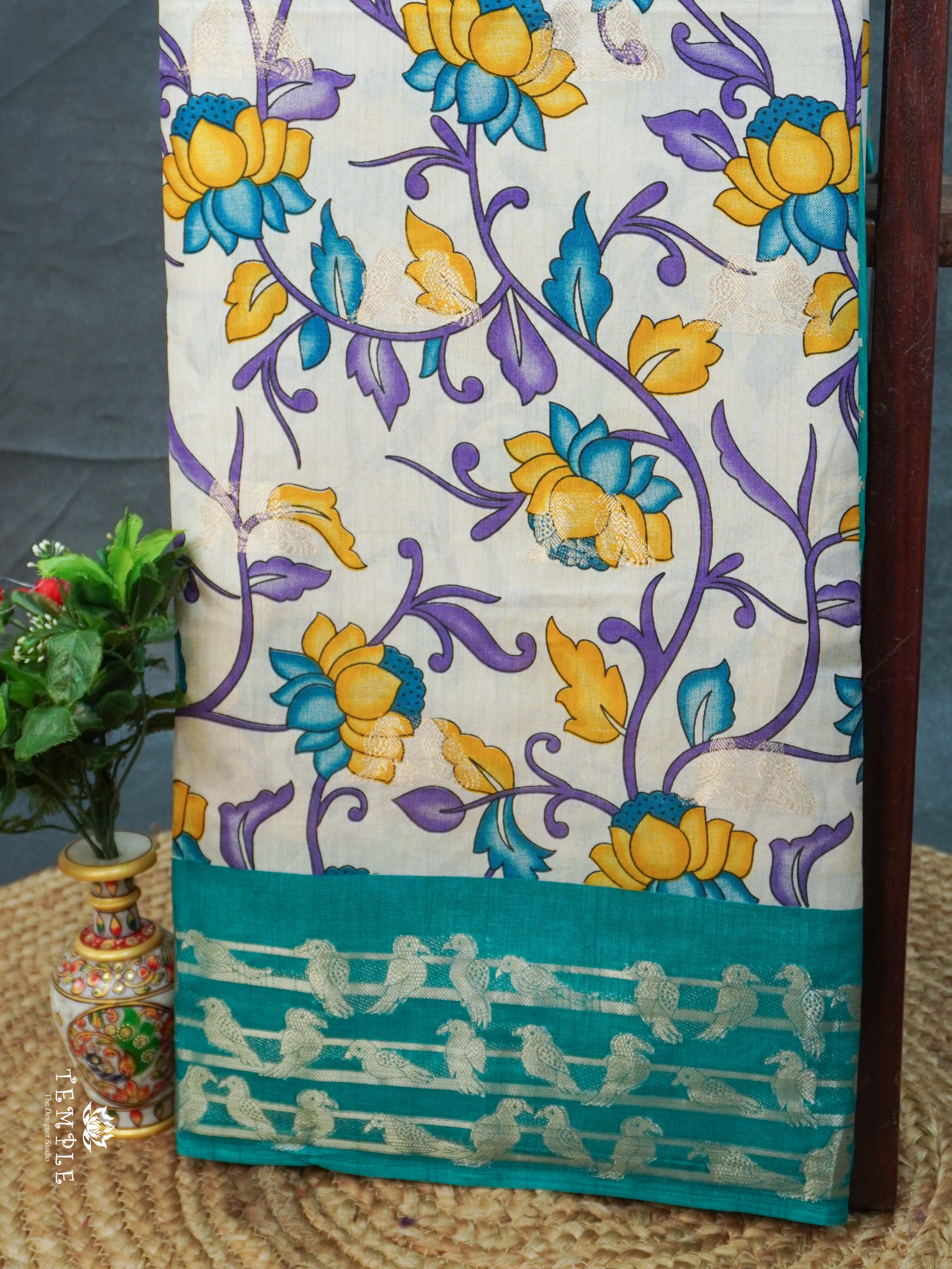 Floral With Creeper Printed Saree | TTDS2258