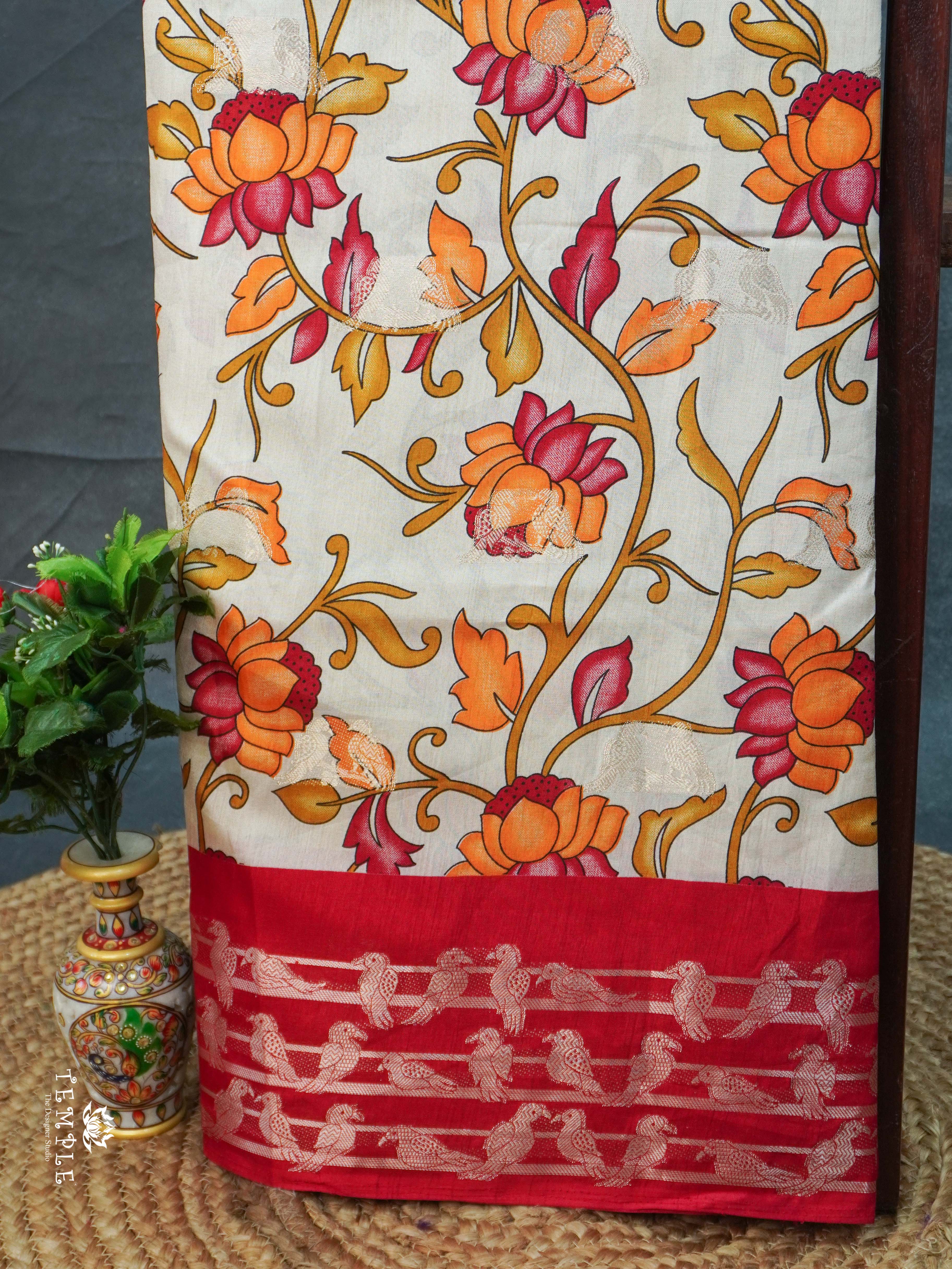 Floral With Creeper Printed Saree | TTDS2258