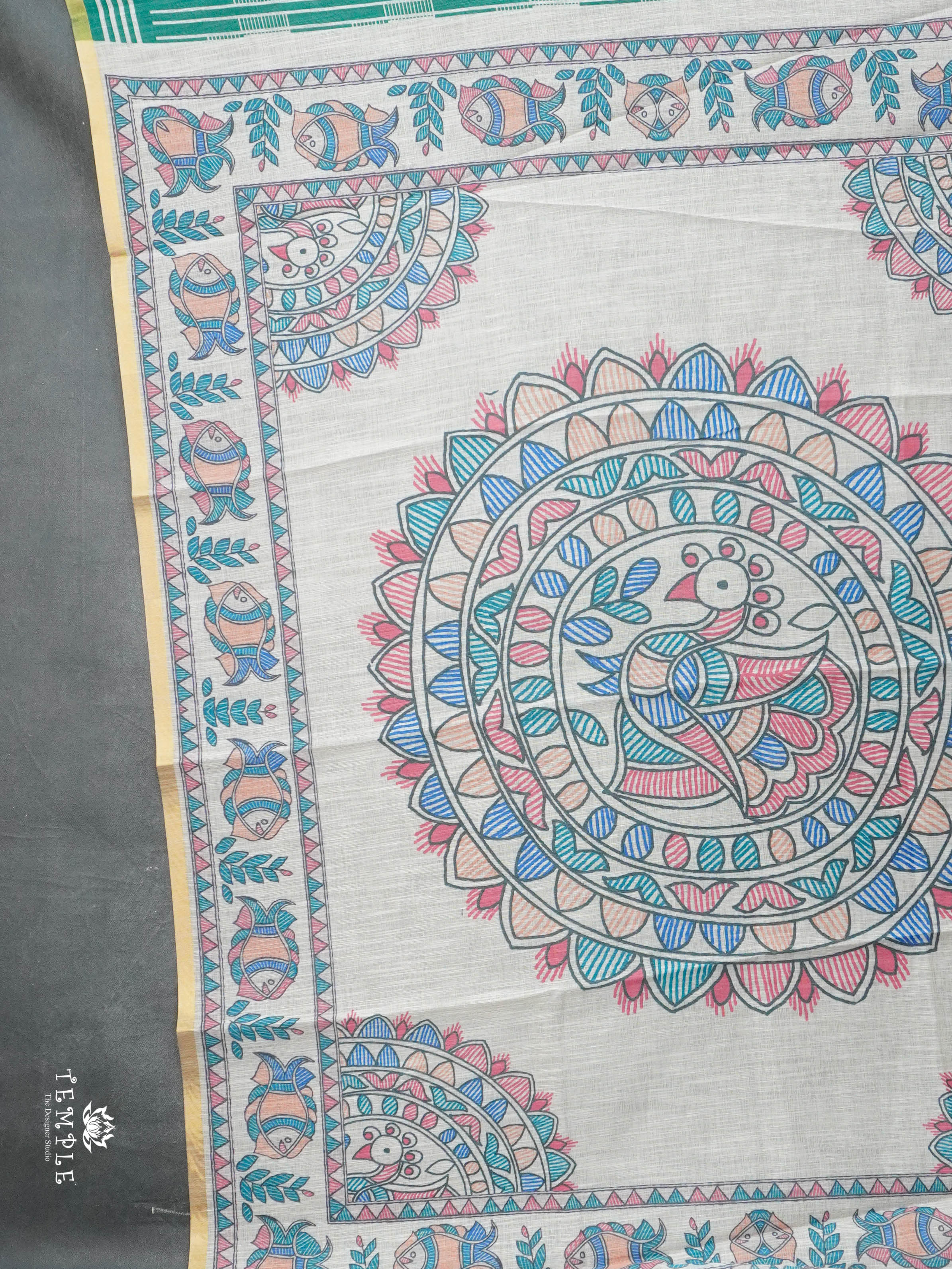 Geometrical Pattern Linen Saree | TTDS2812