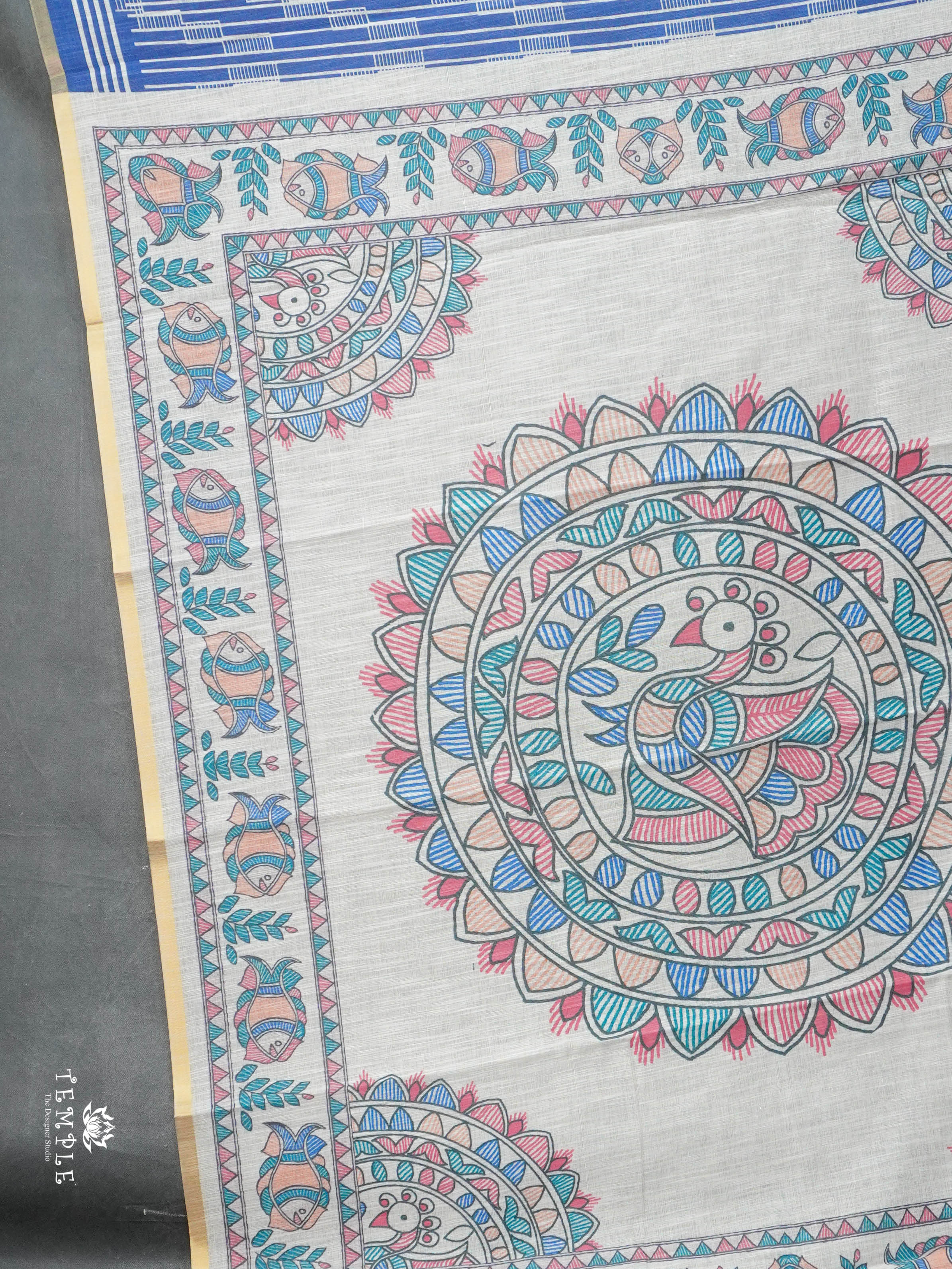 Geometrical Pattern Linen Saree | TTDS2812