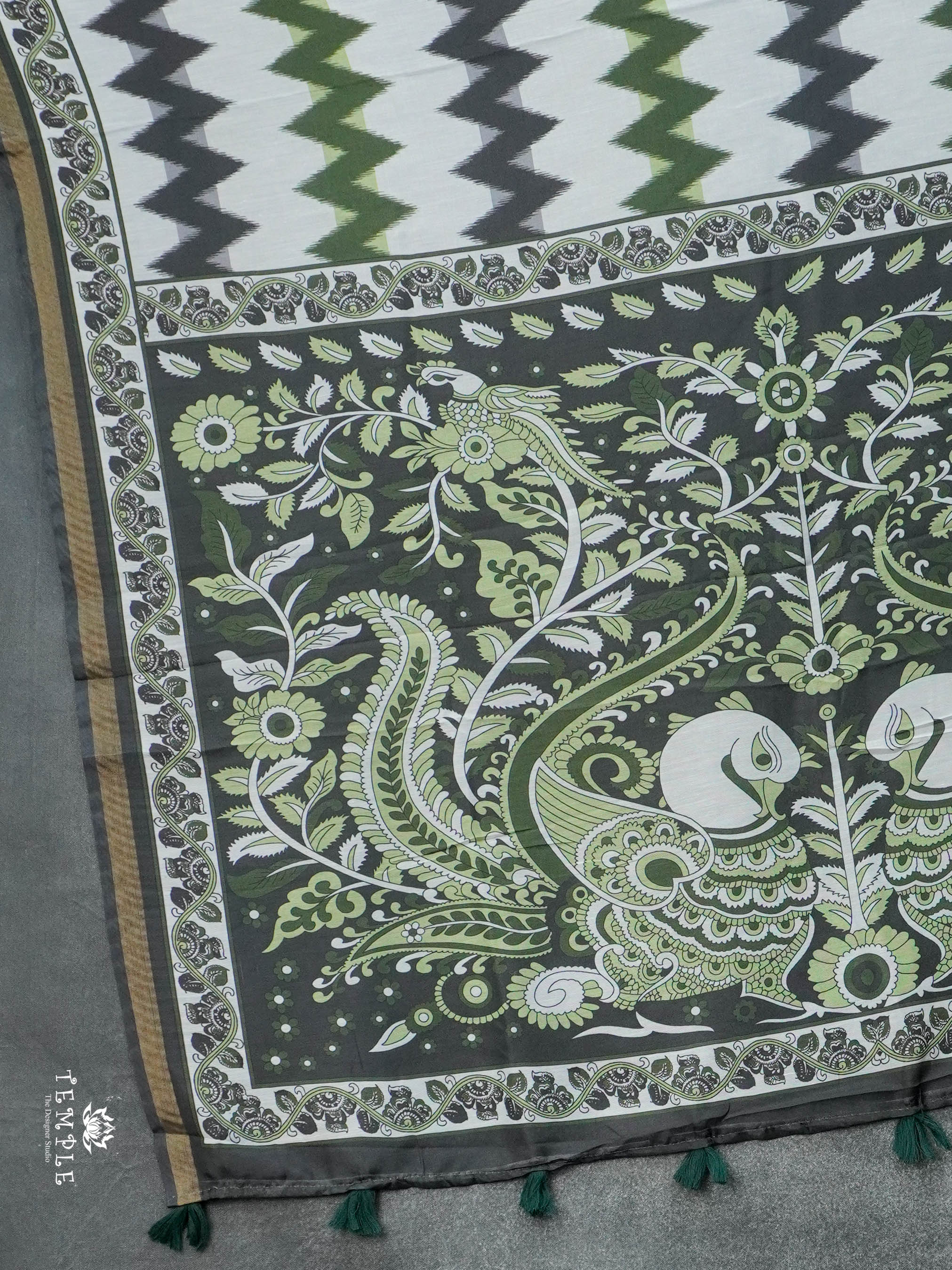 Ikkat Print Cotton Saree | TTDS2819