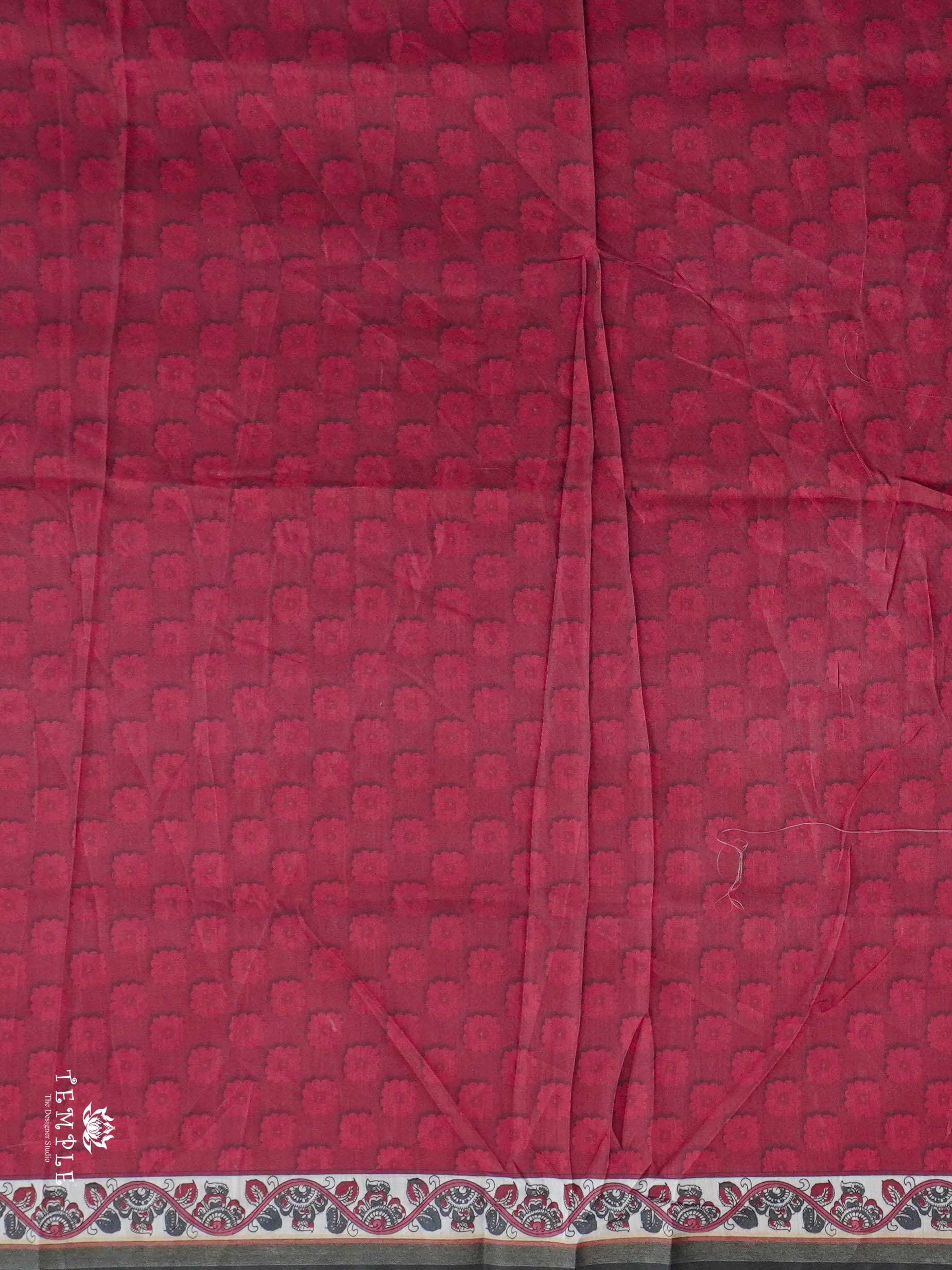 Ikkat Print Cotton Saree | TTDS2819