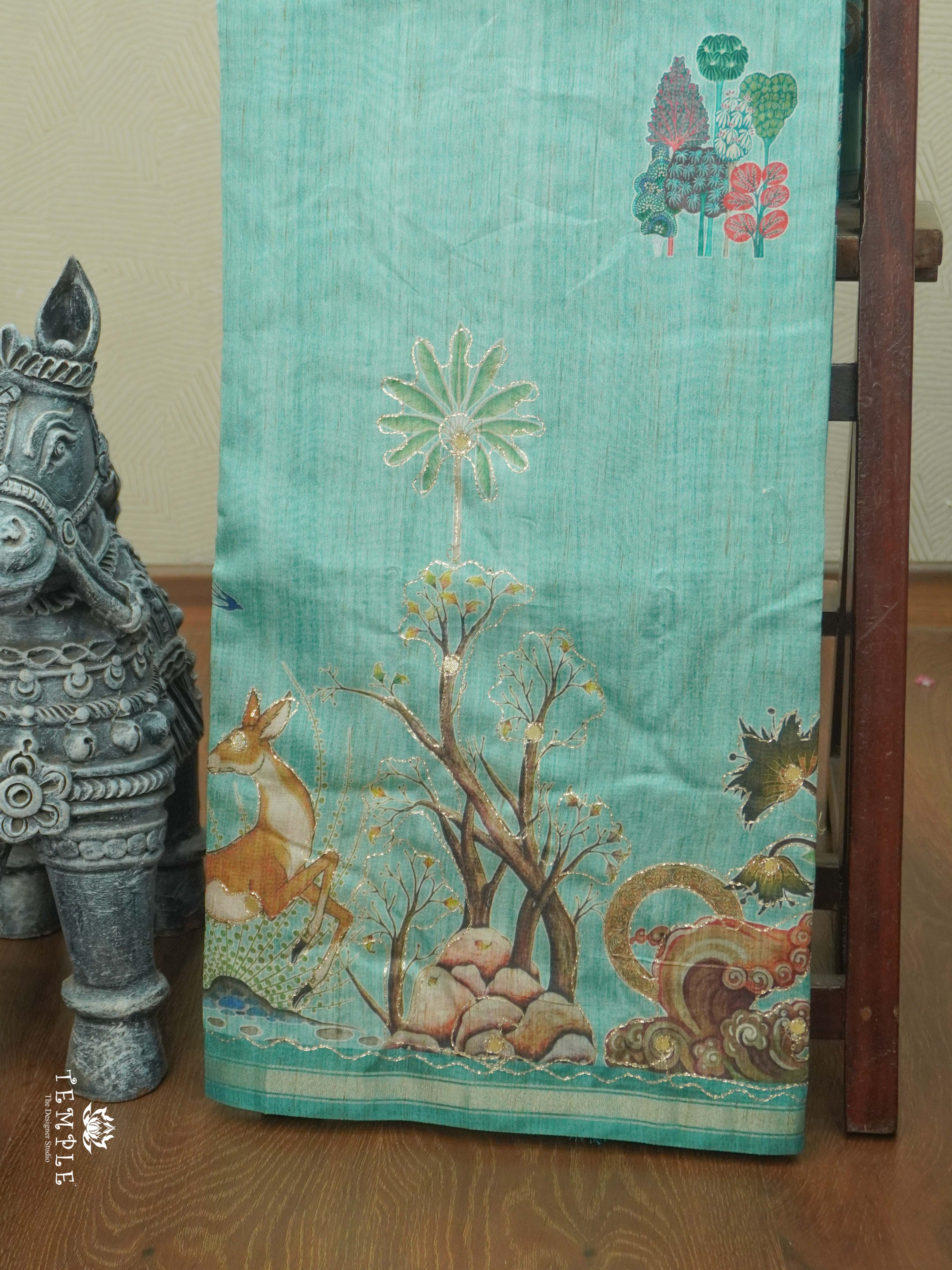 Printed Chanderi Saree with Zari Work | TTDS2718
