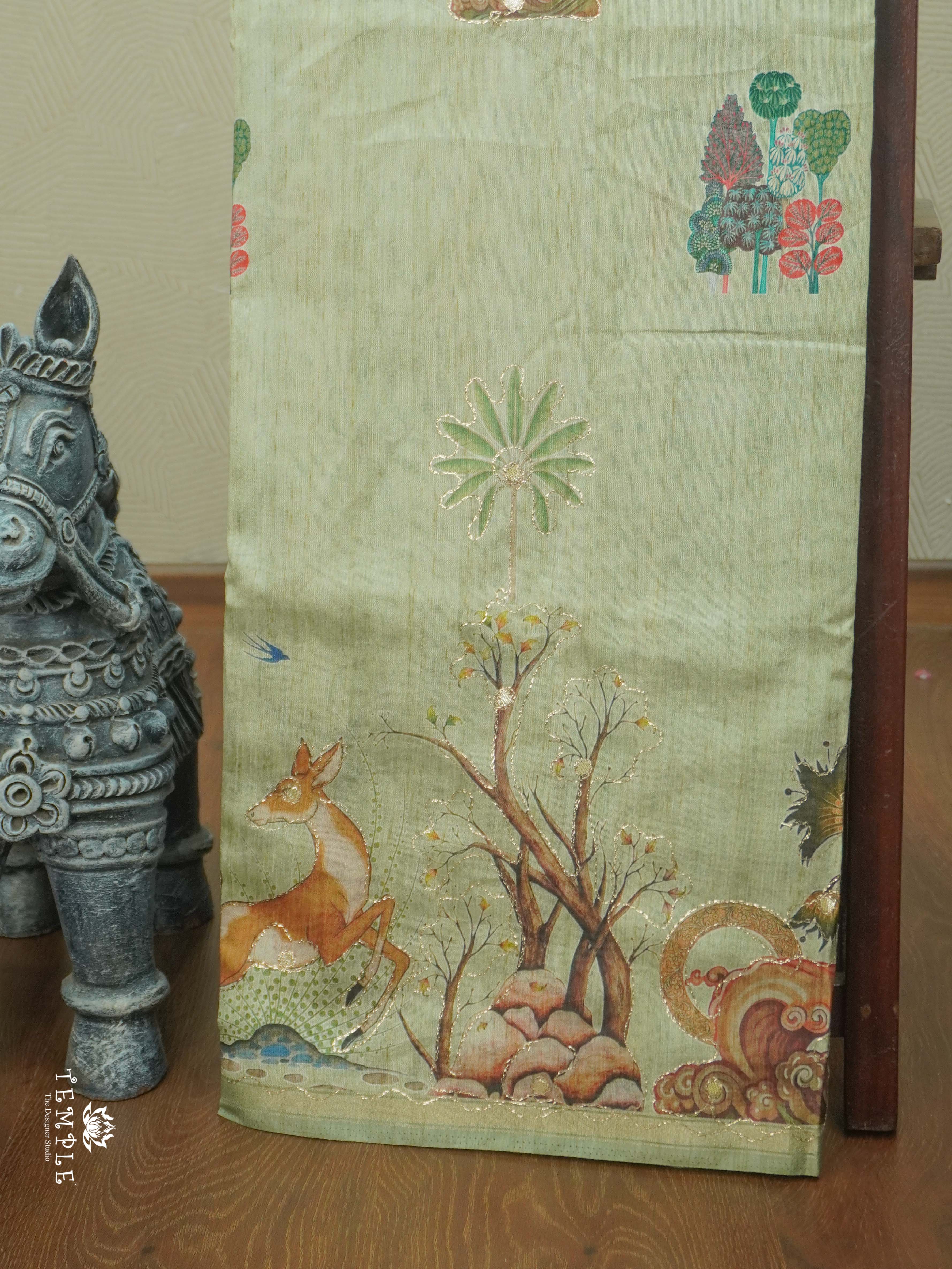 Printed Chanderi Saree with Zari Work | TTDS2718