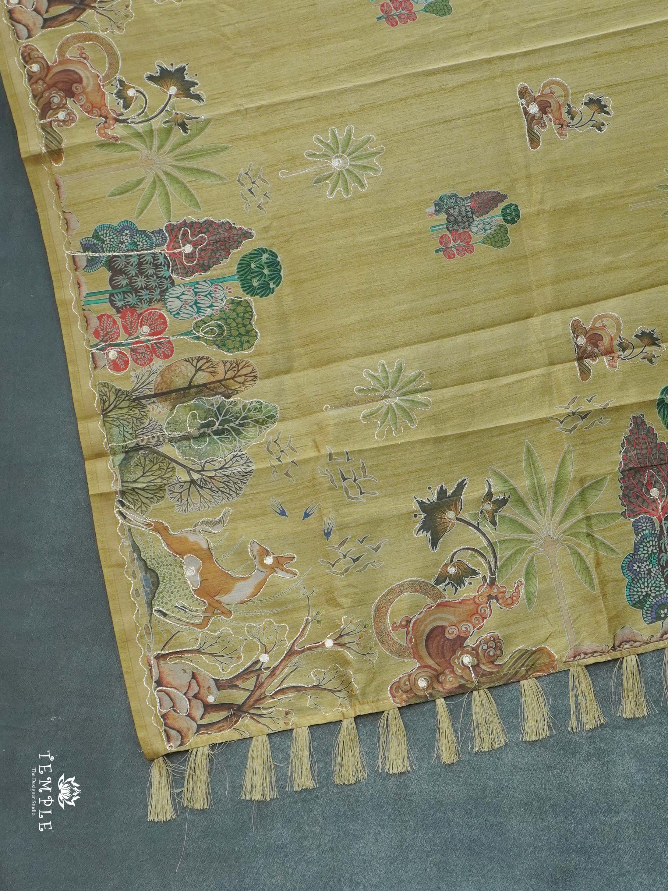 Printed Chanderi Saree with Zari Work | TTDS2718