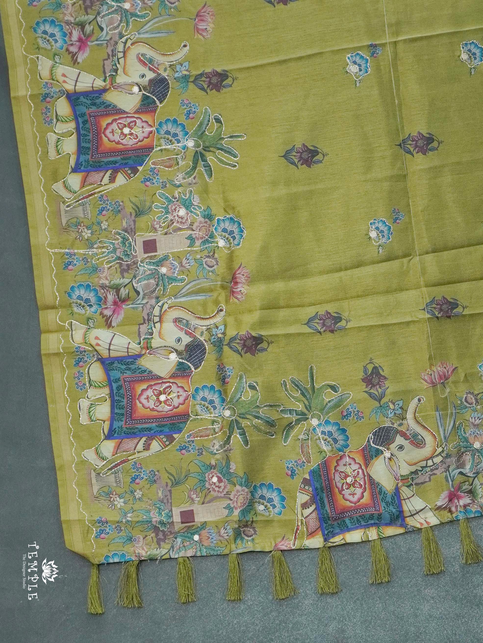 Printed Chanderi Saree with Zari Work | TTDS2718