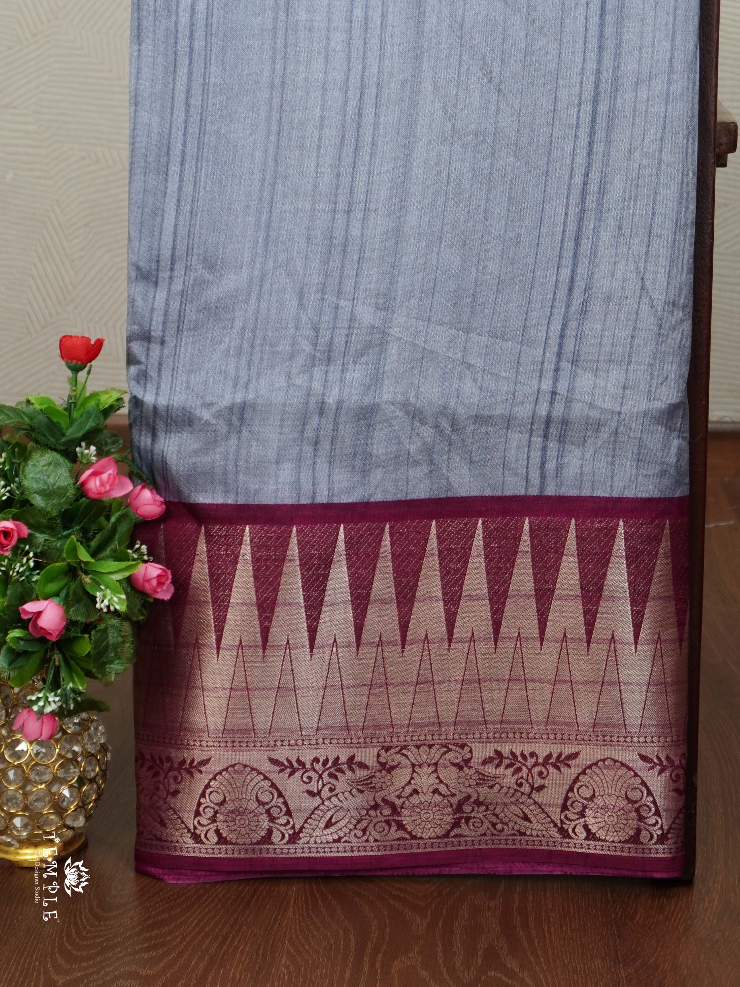 Fancy Saree with Temple Border | TTDS2320