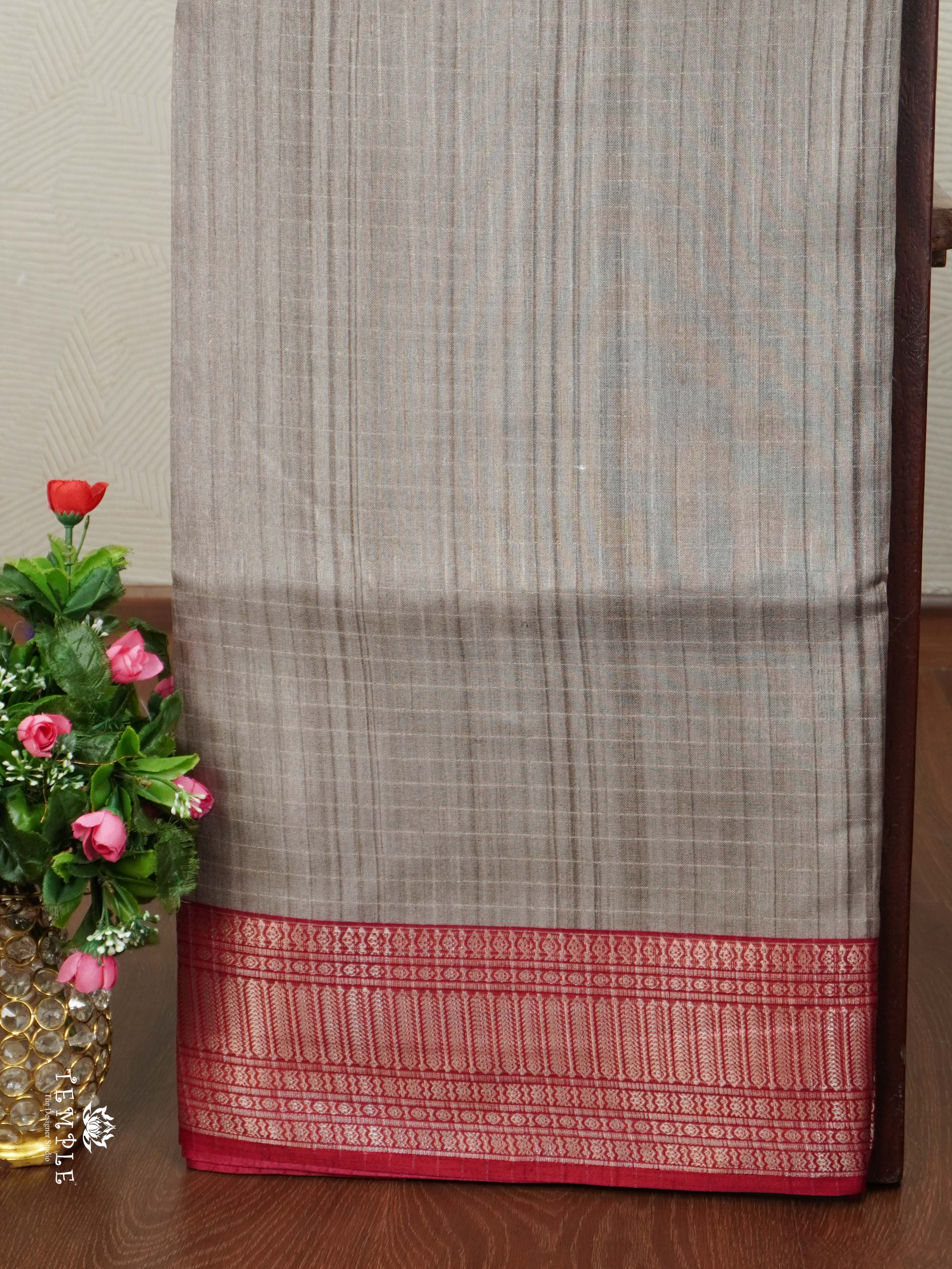 Fancy Saree with Checked Pattern | TTDS2321
