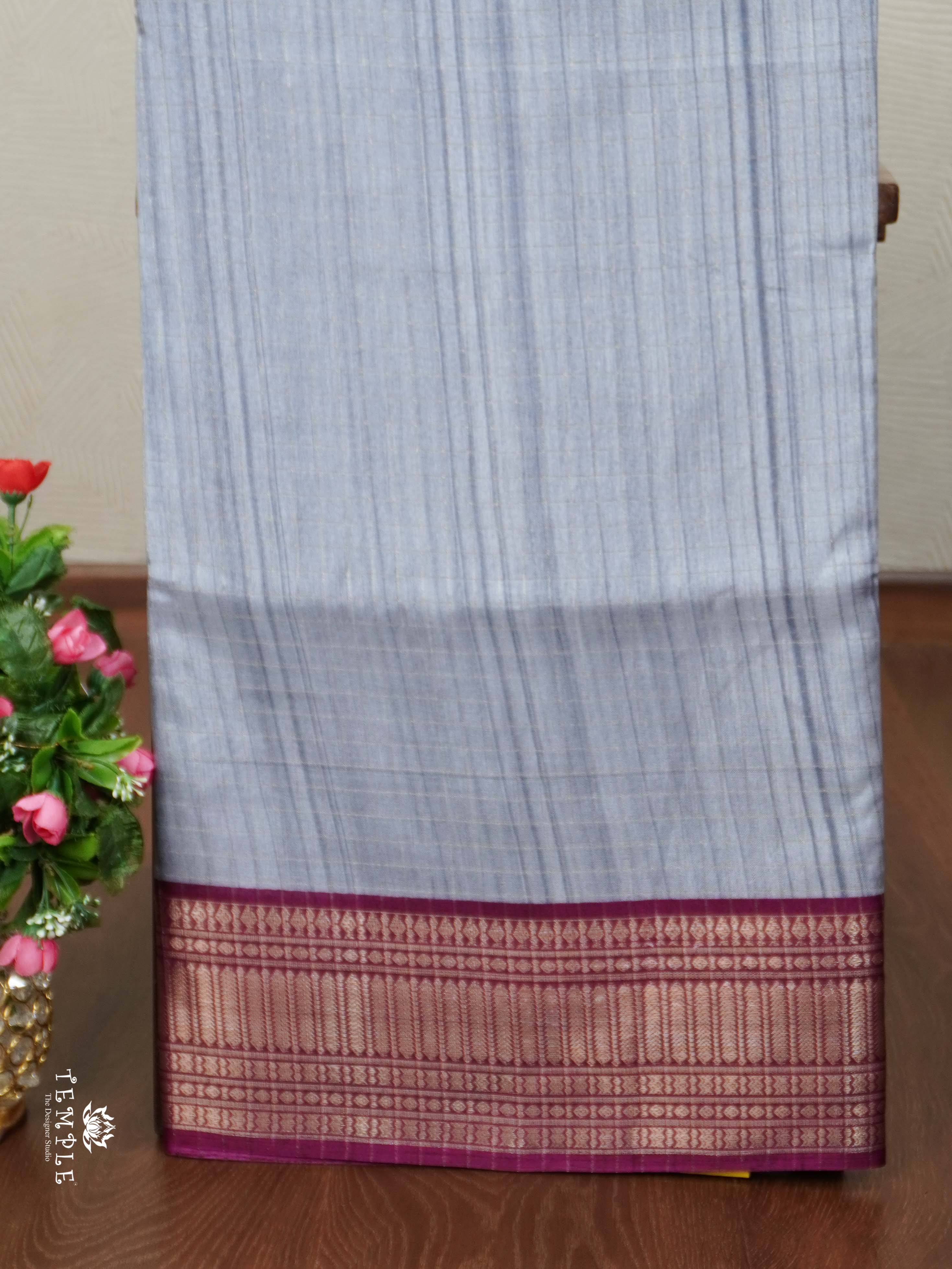 Fancy Saree with Checked Pattern | TTDS2321