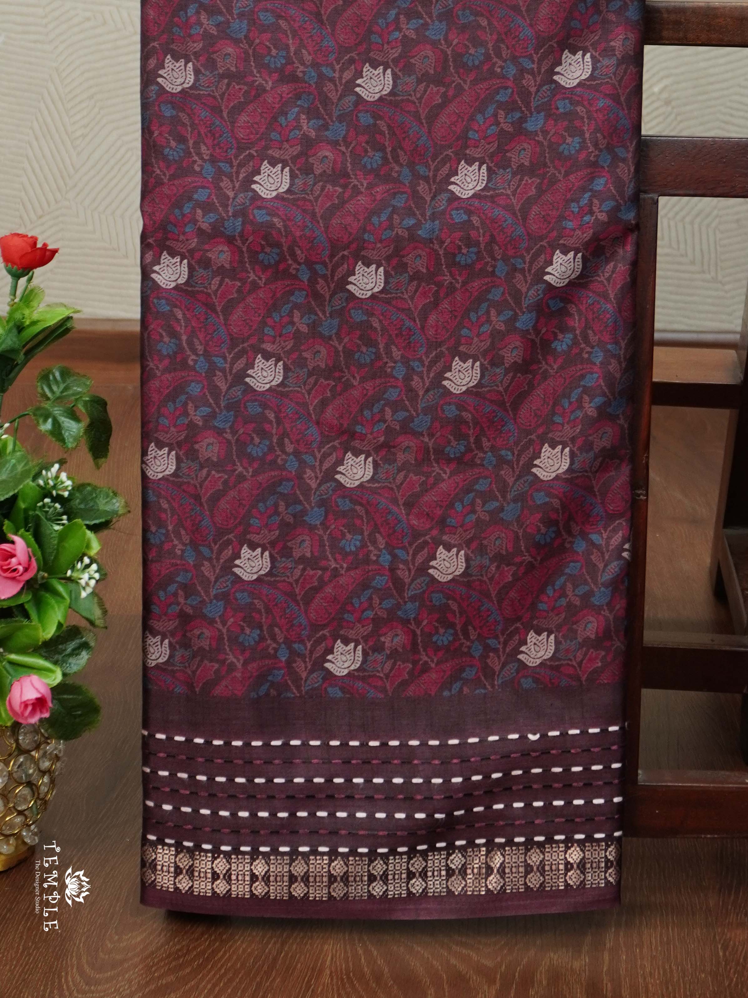 Printed Dola Silk Saree | TTDS2308