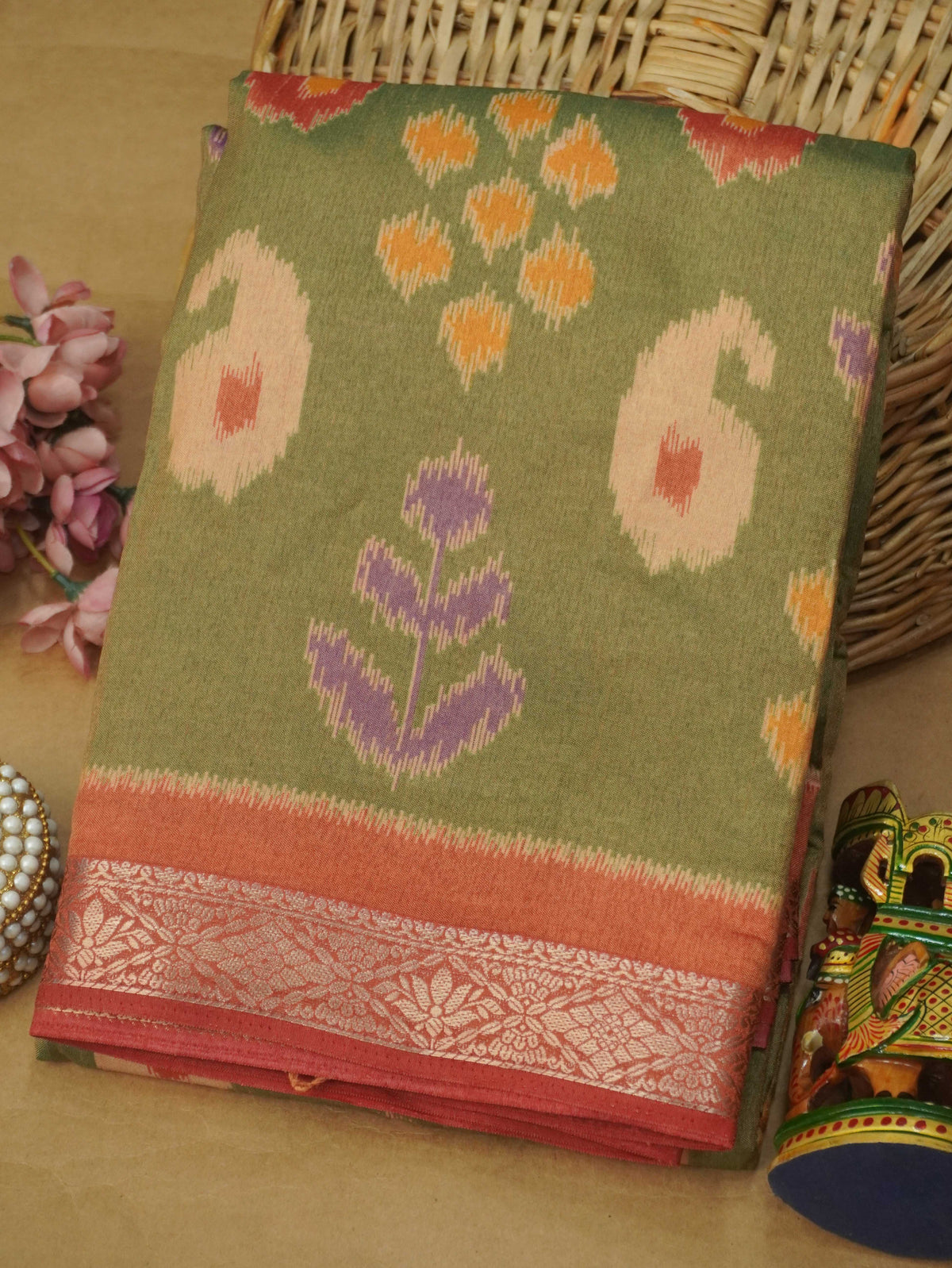 Semi Kanchi Silk Saree | TTDS3655