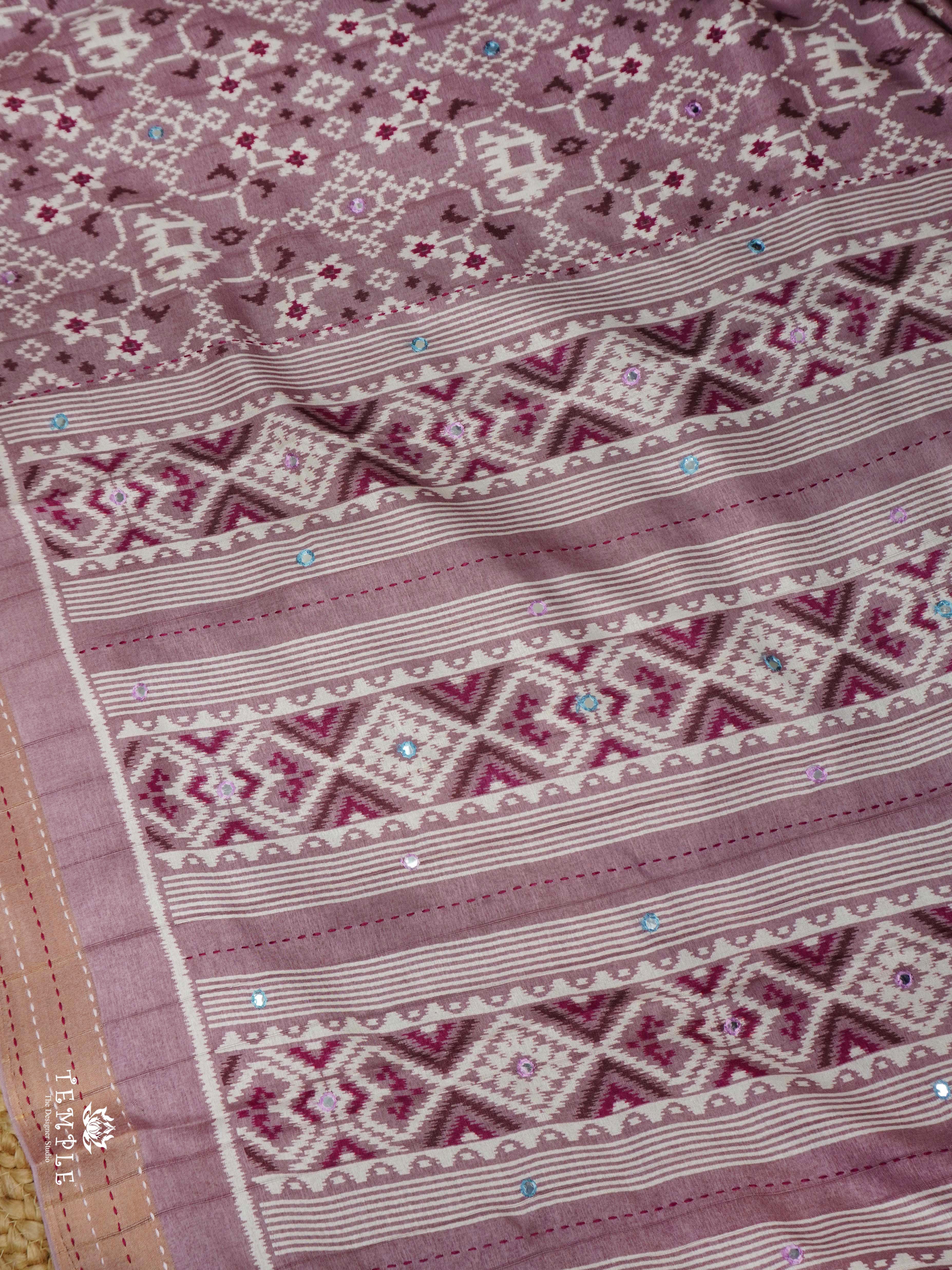 Printed Linen Cotton Saree | TTDS2307