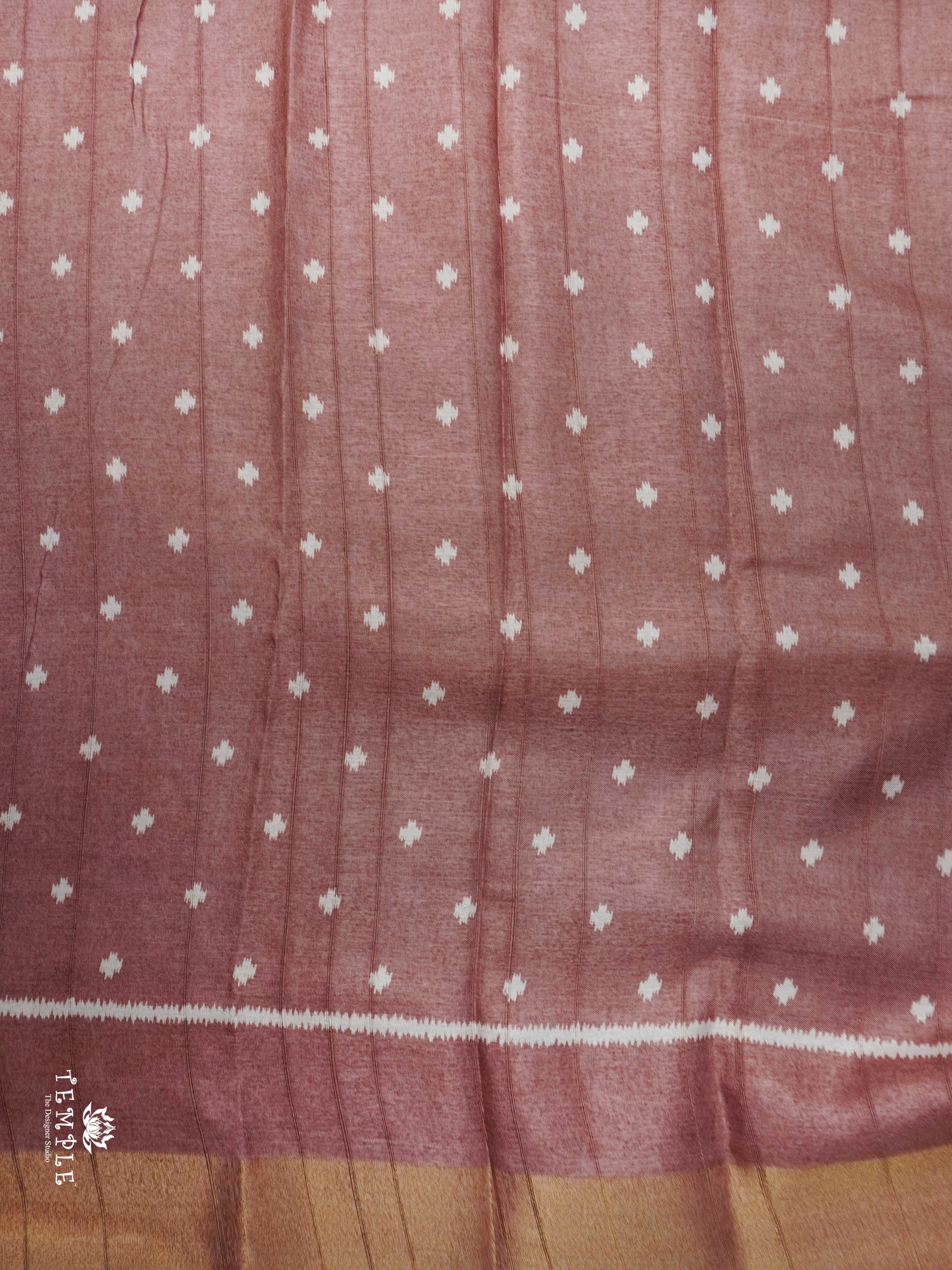 Printed Linen Cotton Saree | TTDS2307