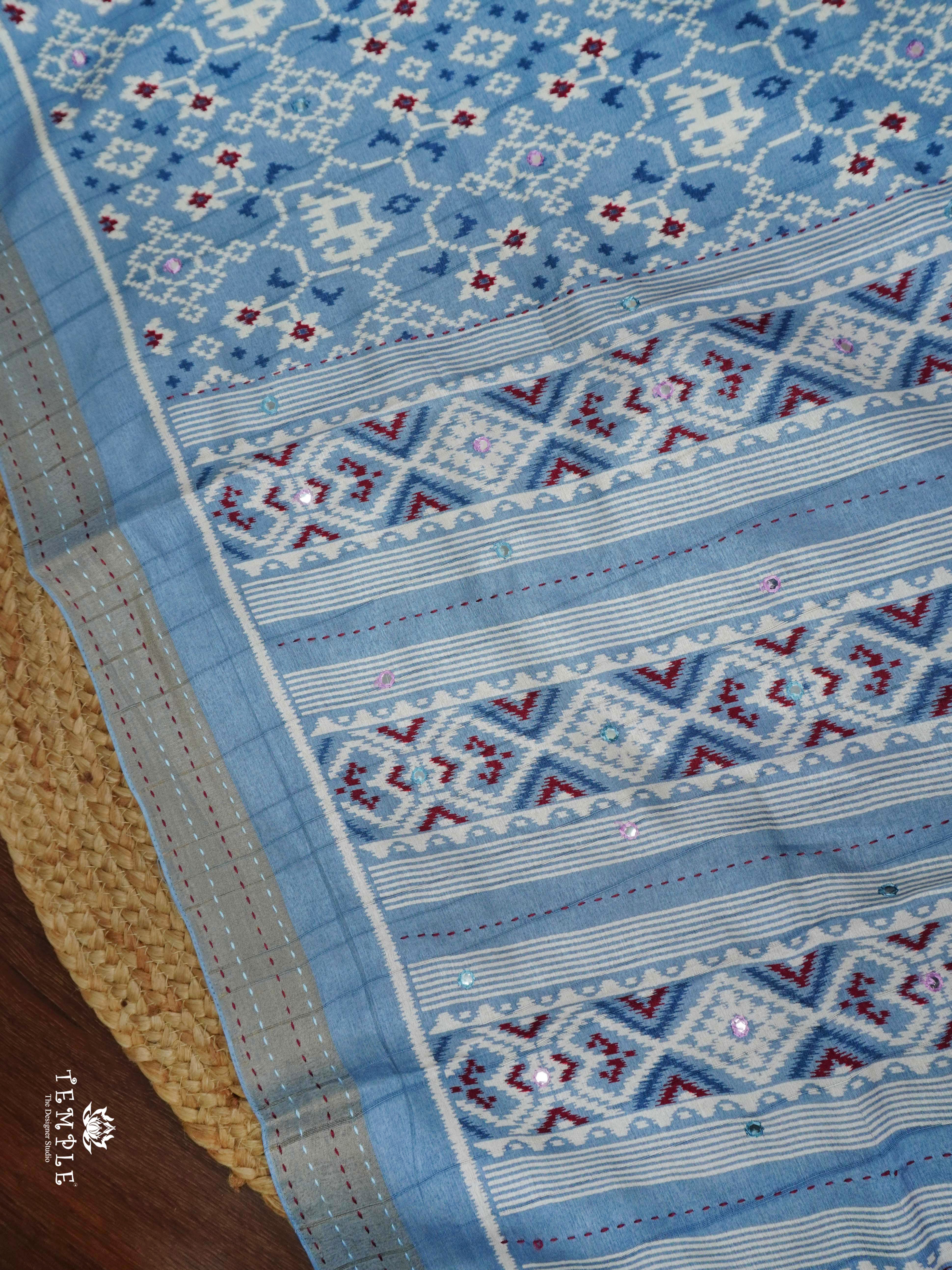 Printed Linen Cotton Saree | TTDS2307