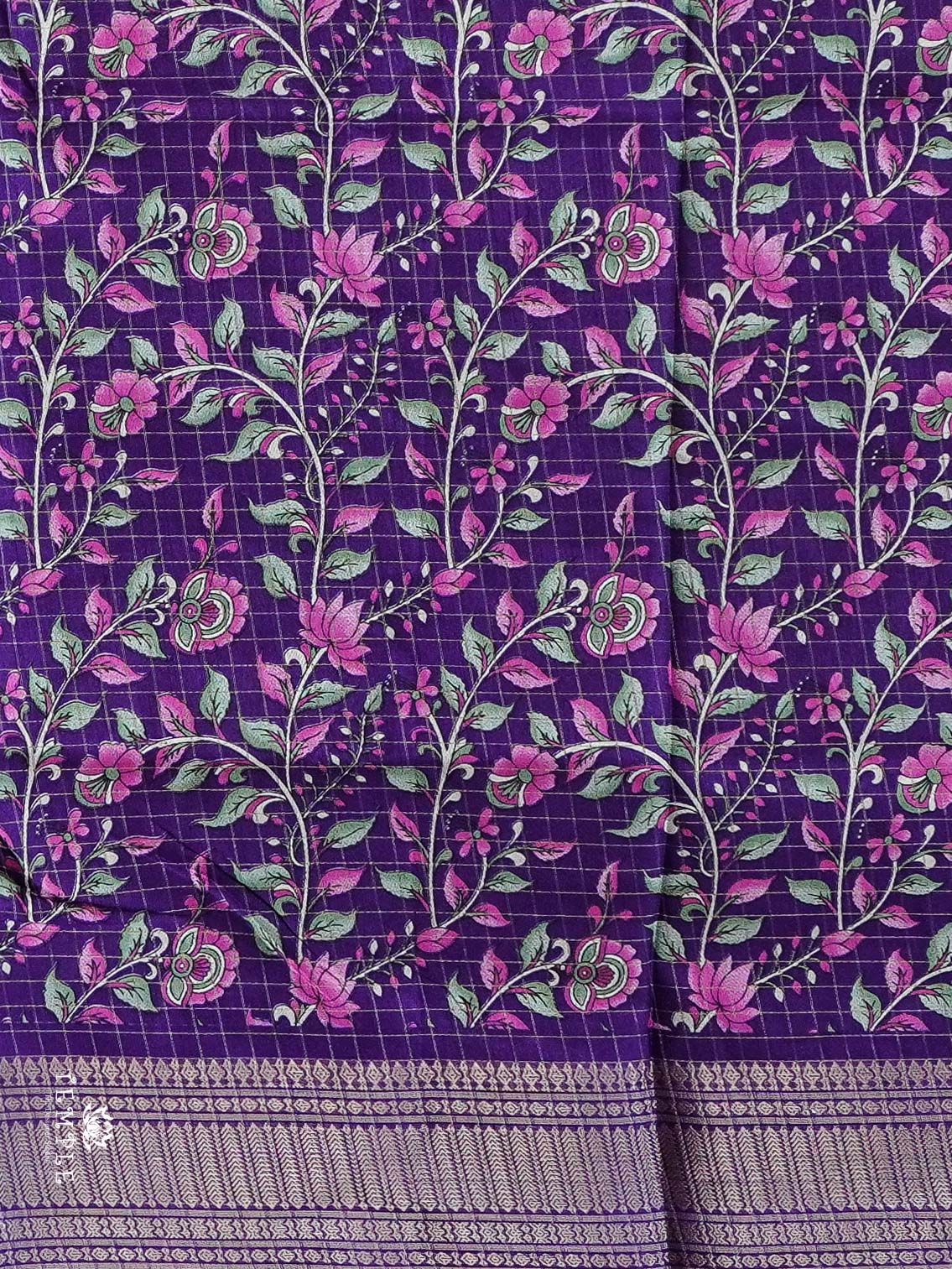 Fancy Saree with Checked Pattern | TTDS2321