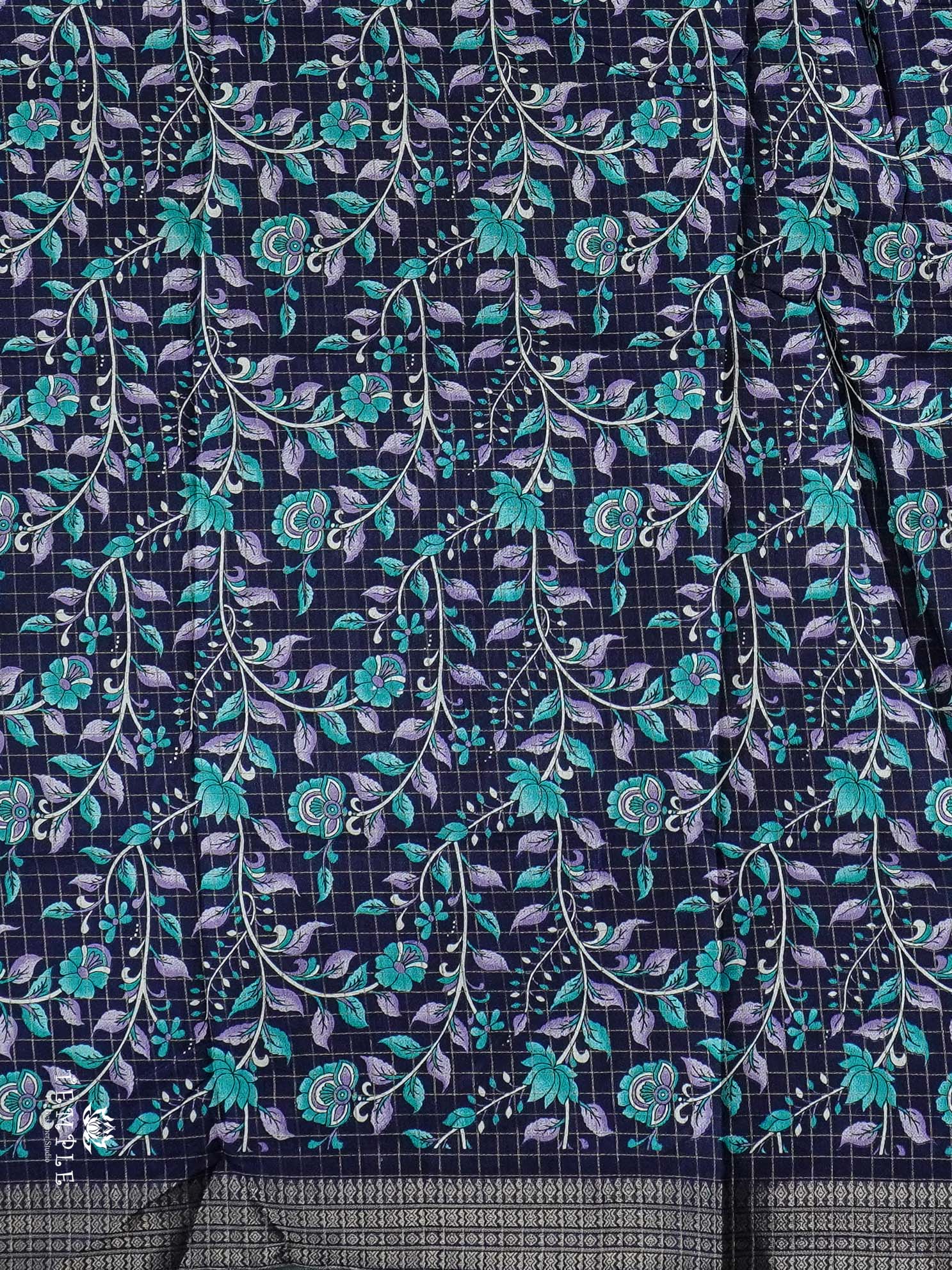 Fancy Saree with Checked Pattern | TTDS2321