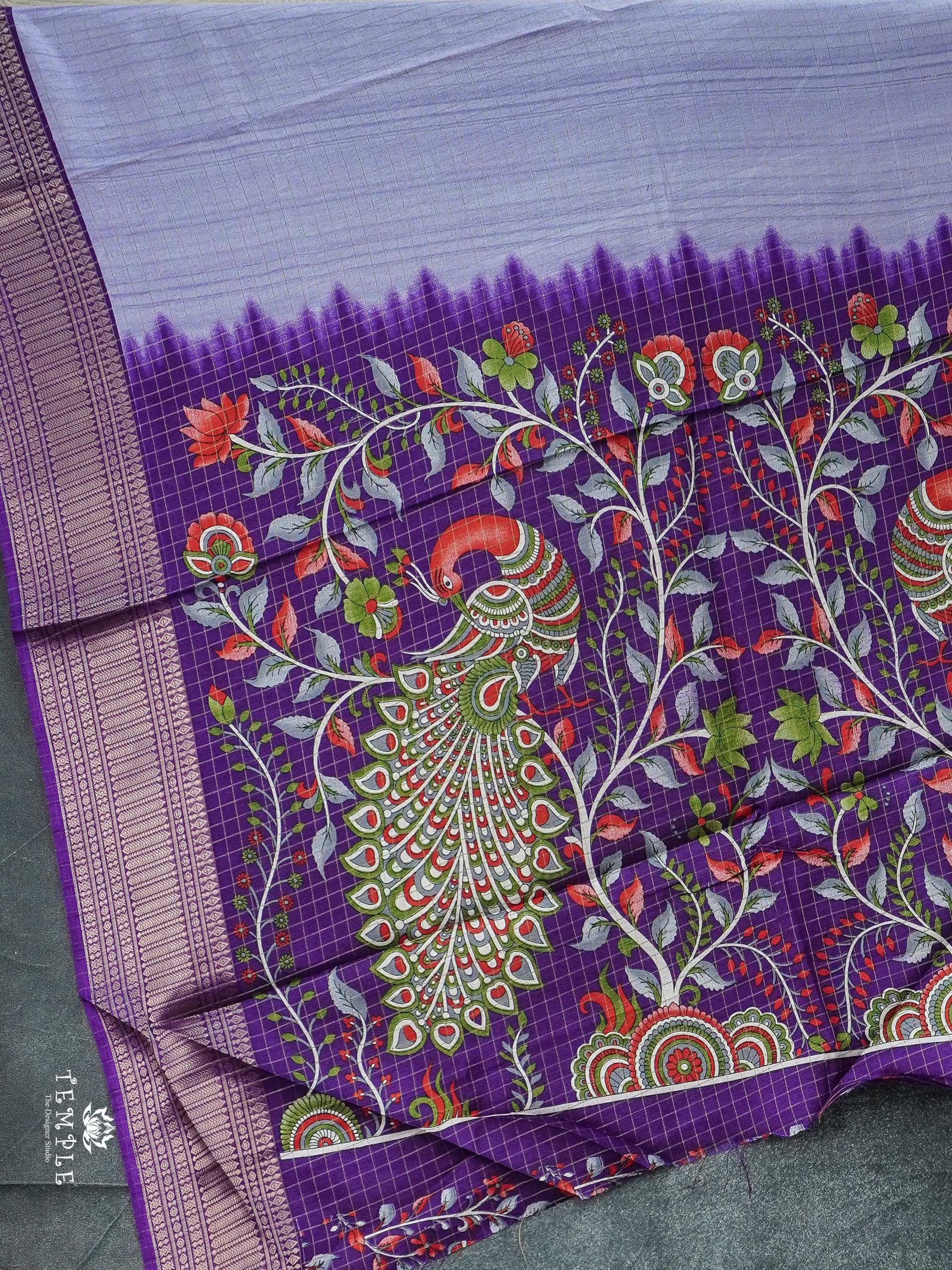 Fancy Saree with Checked Pattern | TTDS2321