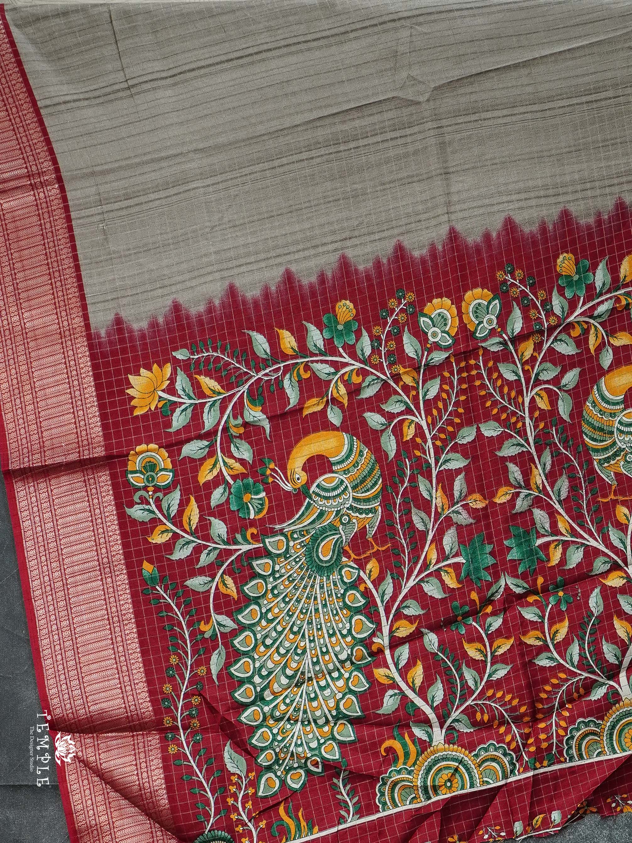 Fancy Saree with Checked Pattern | TTDS2321