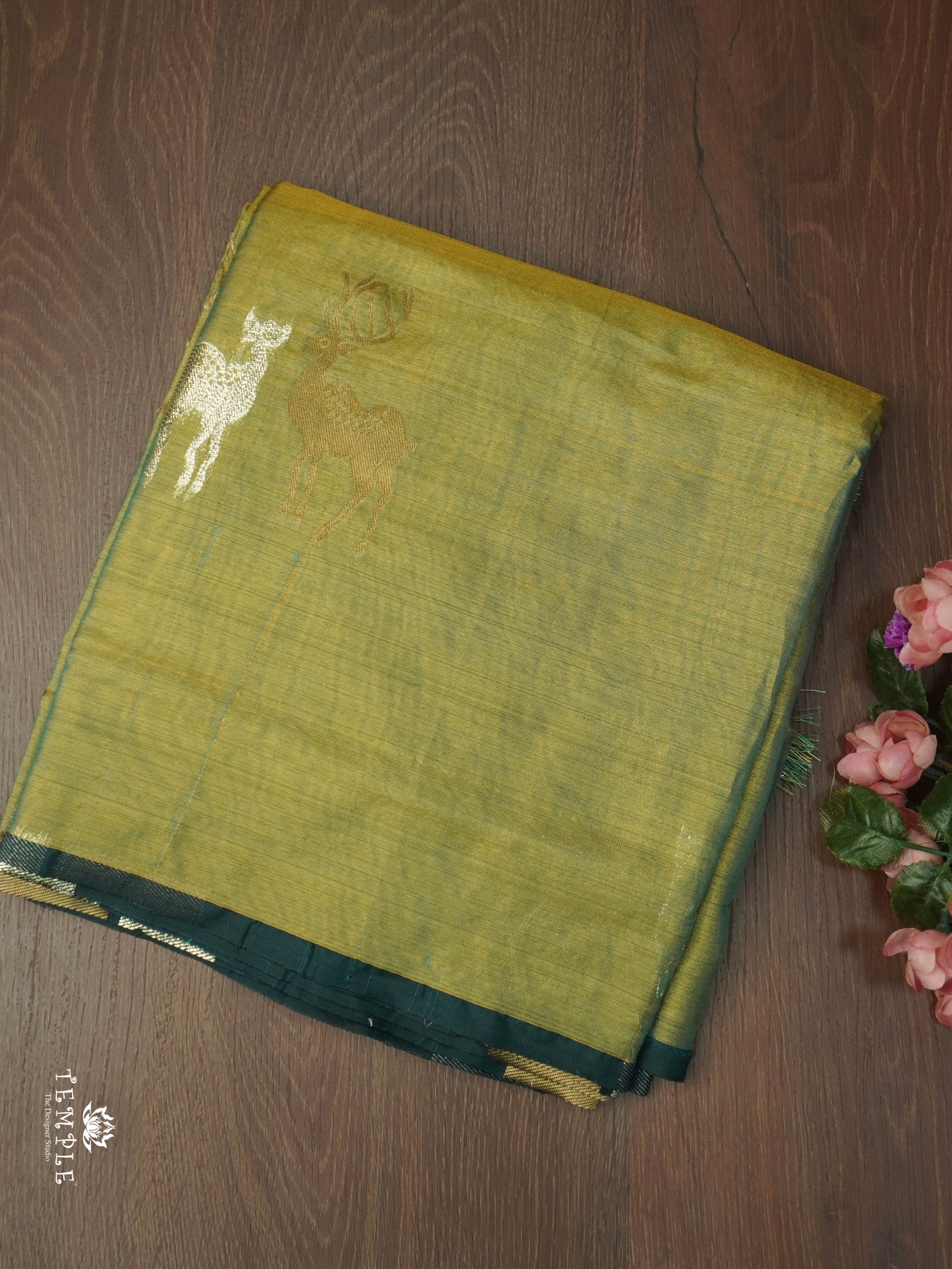 Tissue Silk Saree With Deer Motifs | TTDS1608