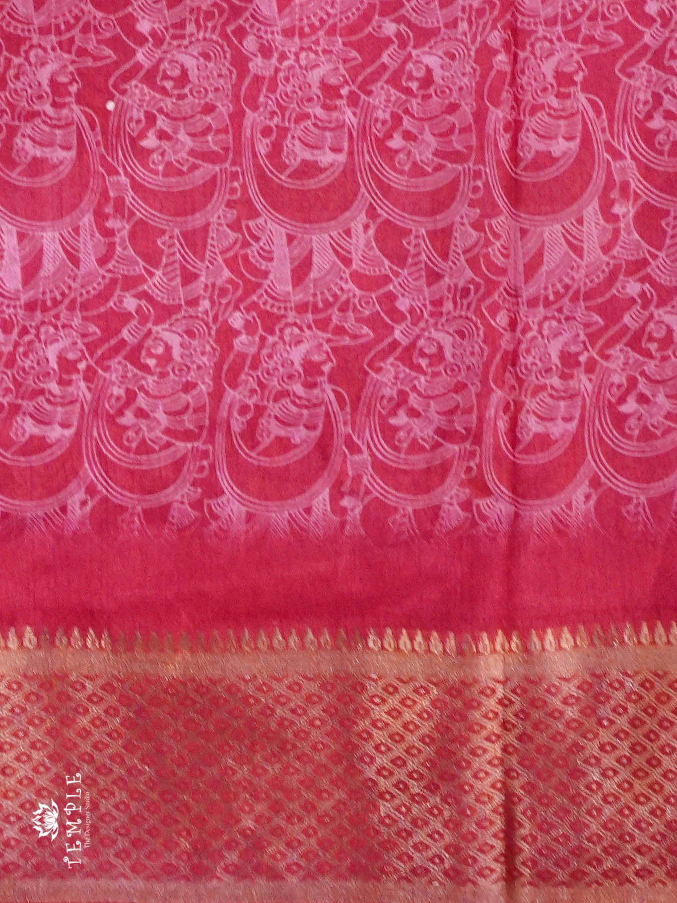 Mangalagiri Saree With Pen Kalamkari Prints | TTDS1352 | Sparkling Deals