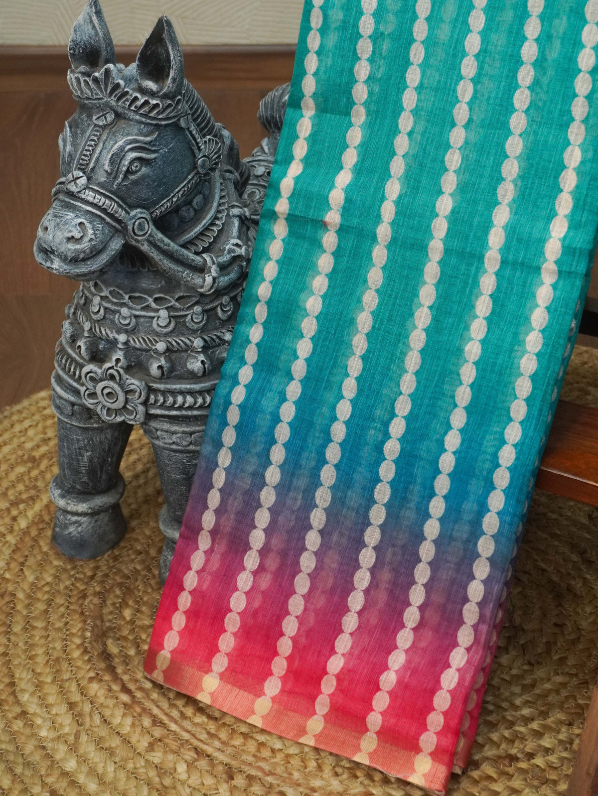 Linen Cotton Saree | TTDS3656