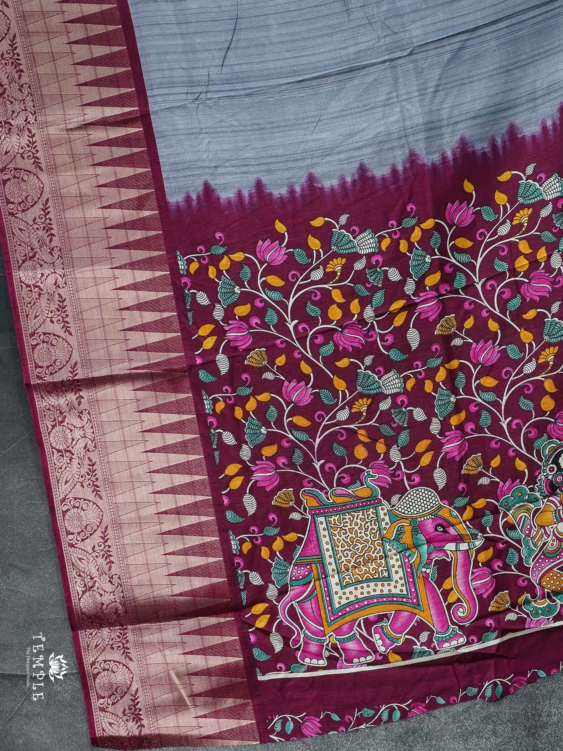 Fancy Saree with Temple Border | TTDS2320