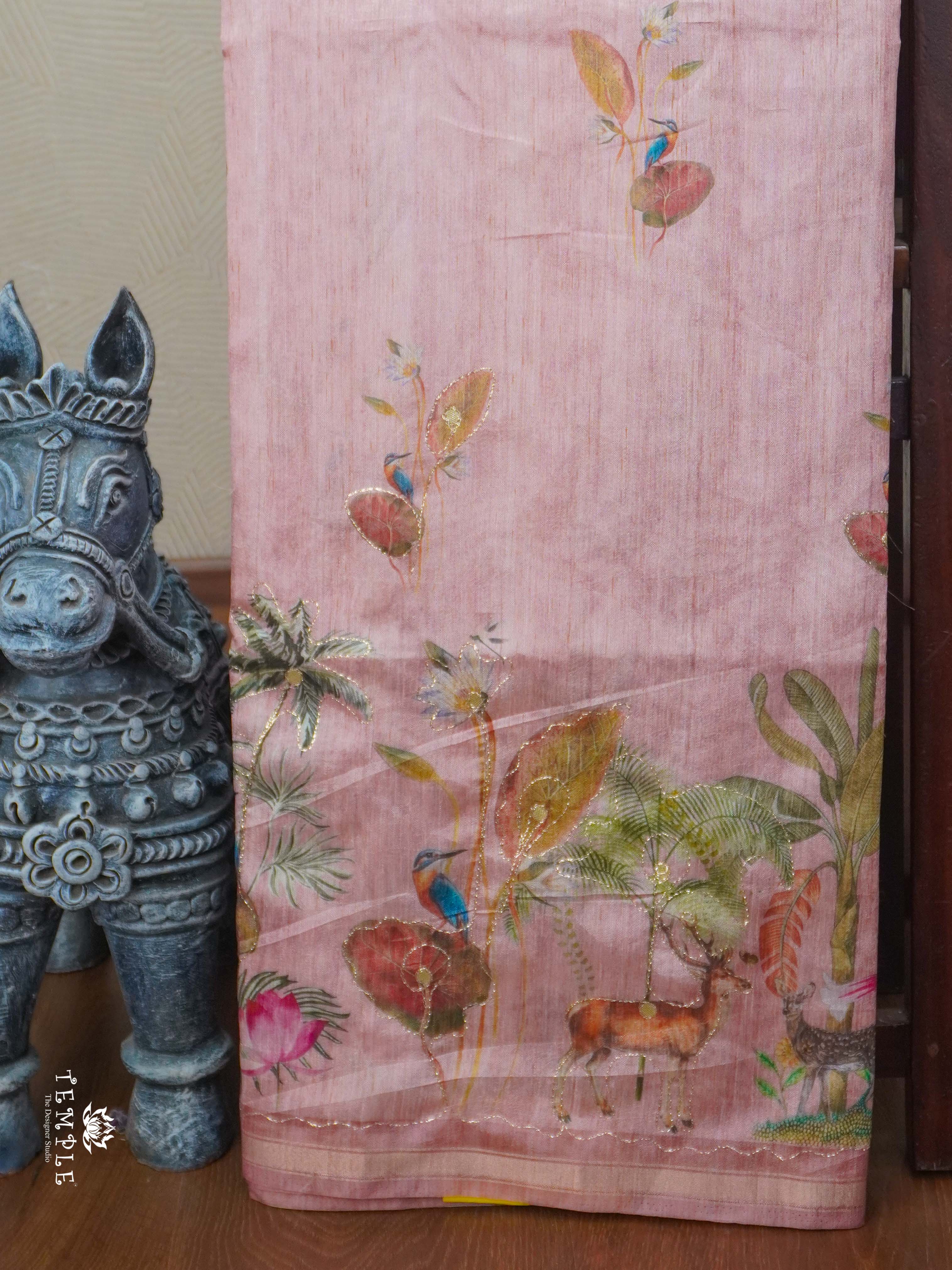 Printed Chanderi Cotton Saree | TTDS2724