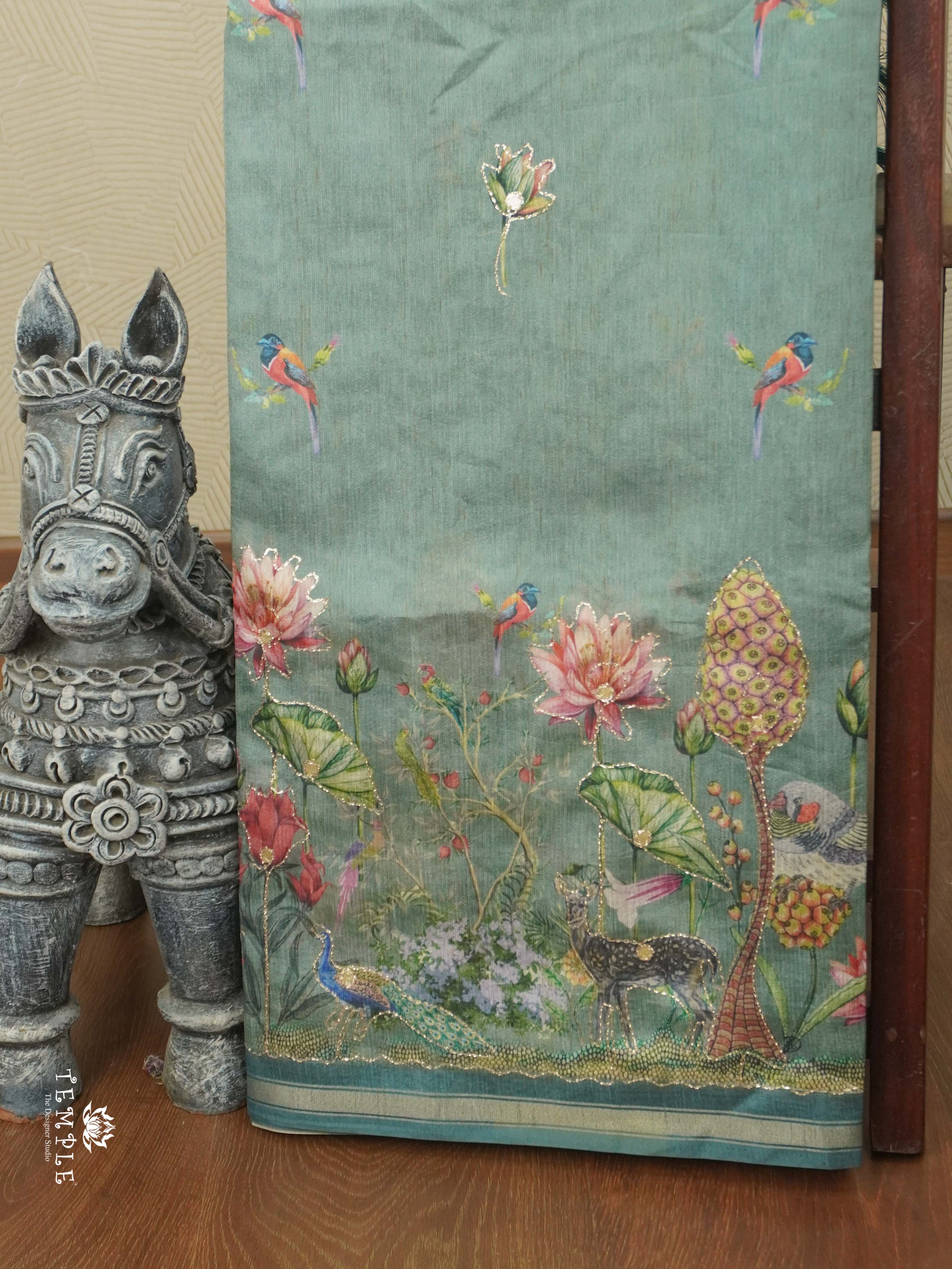 Printed Chanderi Cotton Saree | TTDS2724